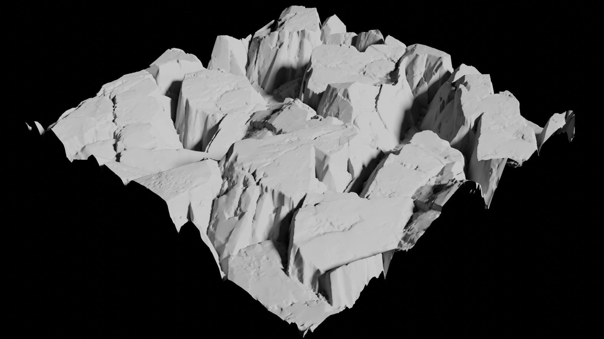 Rock Cliff Mountains 3D model_24