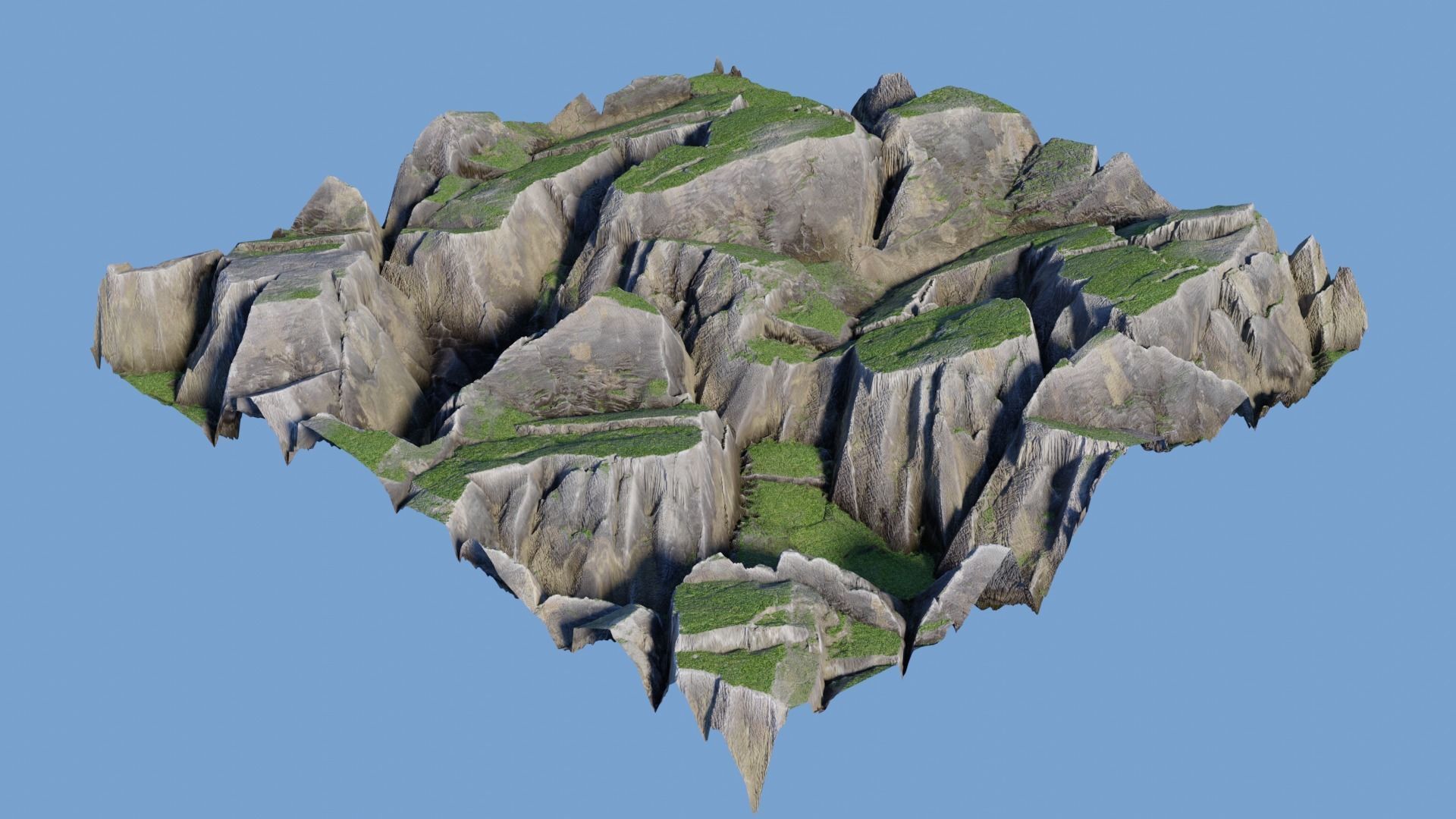 Rock Cliff Mountains 3D model_4