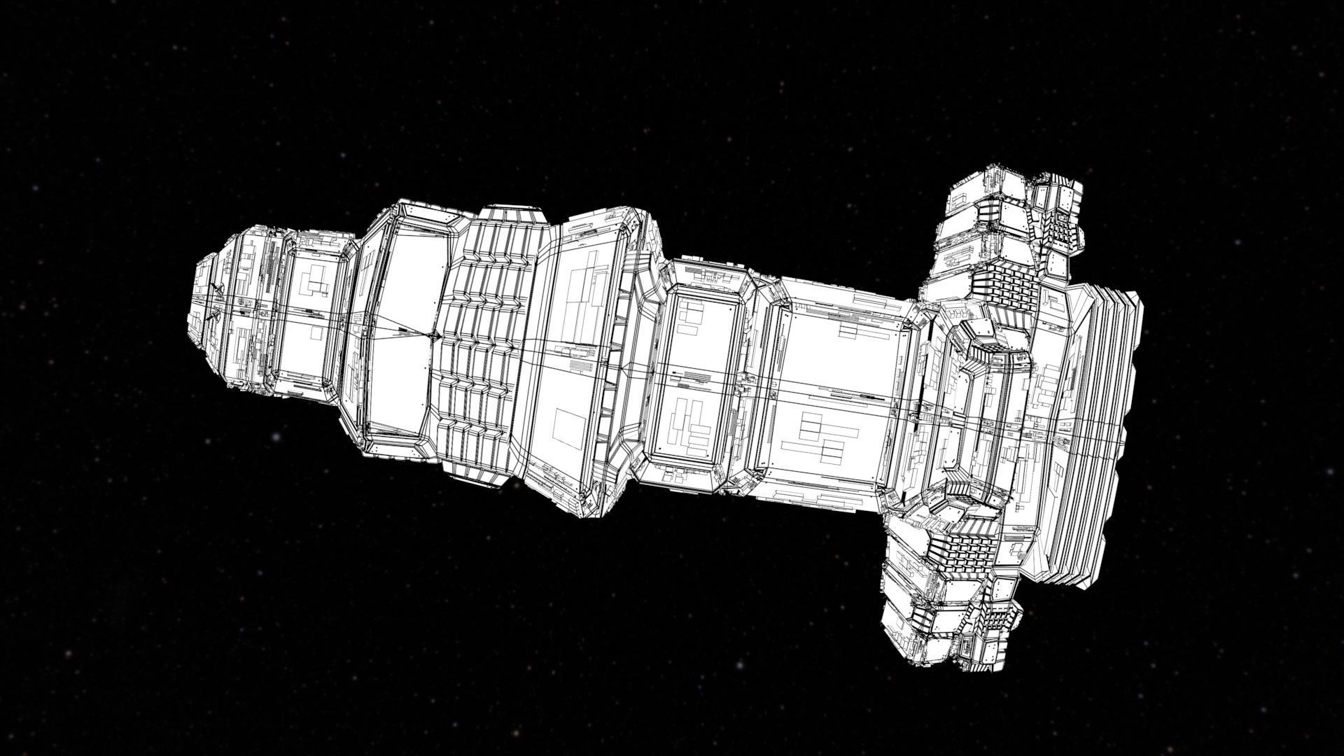 Sarcophagus Starship - complete render scene 3D model_10