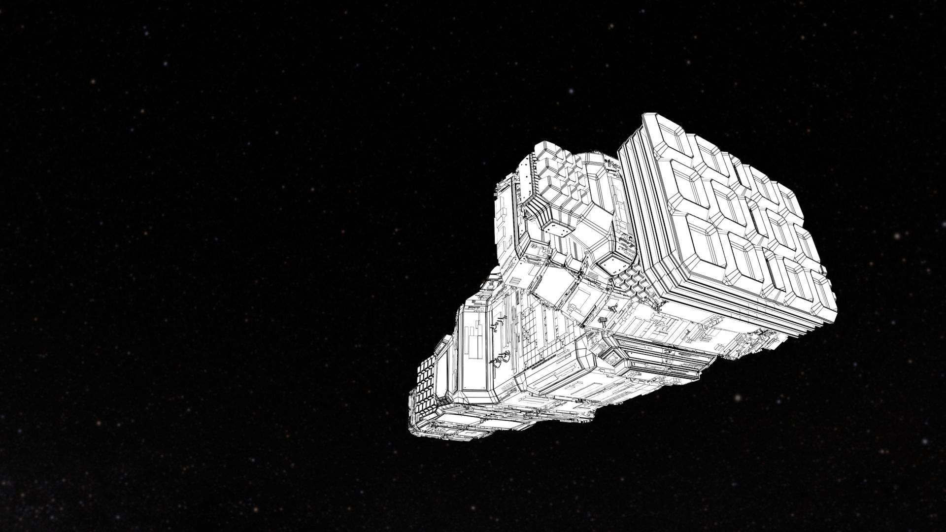 Sarcophagus Starship - complete render scene 3D model_8