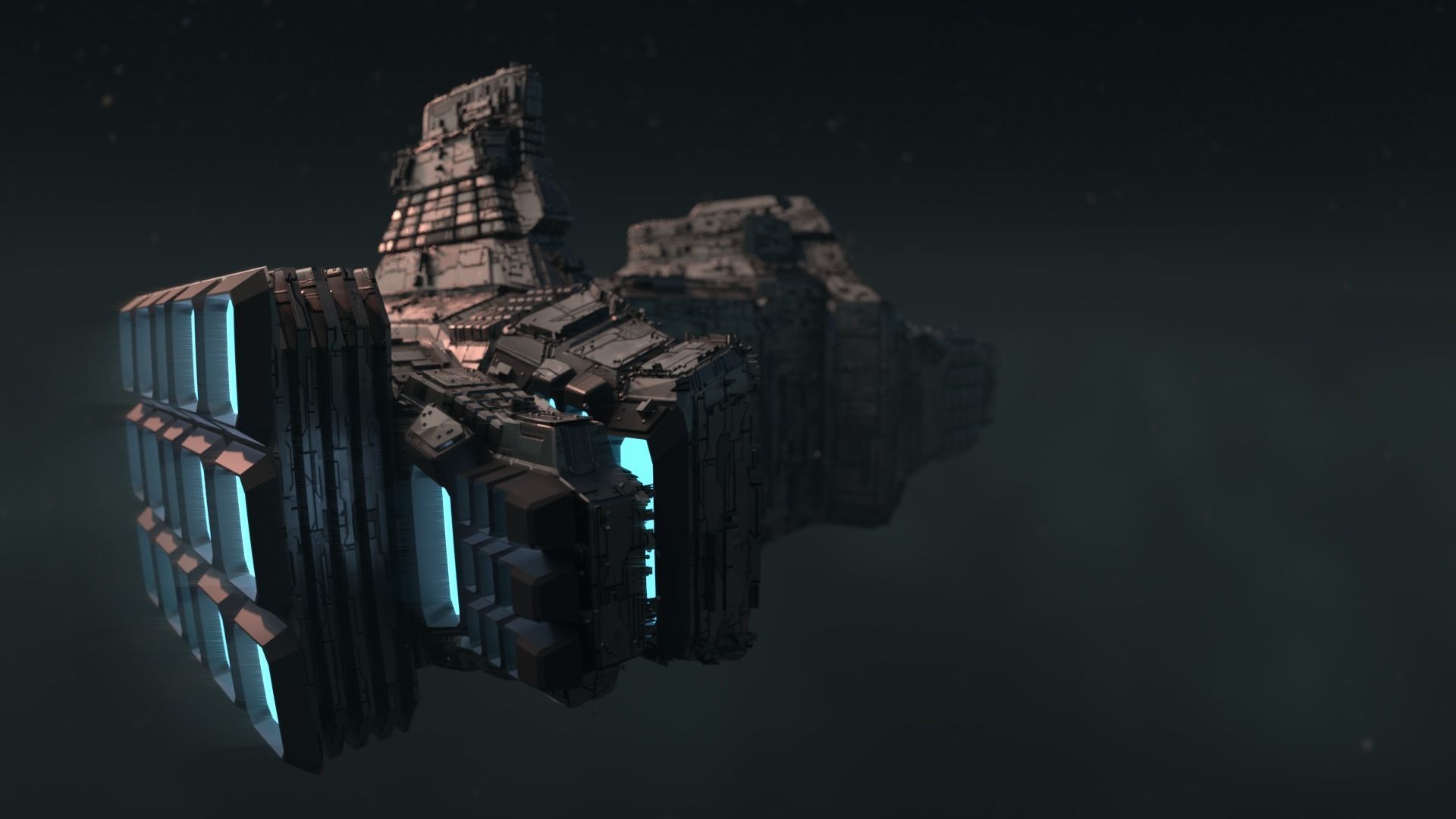 Sarcophagus Starship - complete render scene 3D model_6
