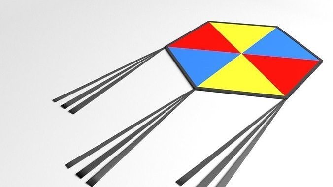 Hexagonal Kite 3D model
