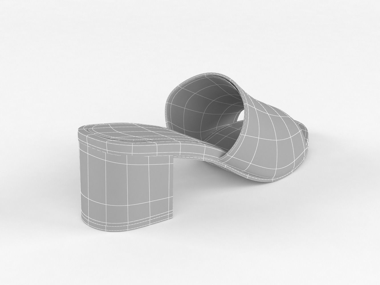 Women Slide Sandal 3D model_10