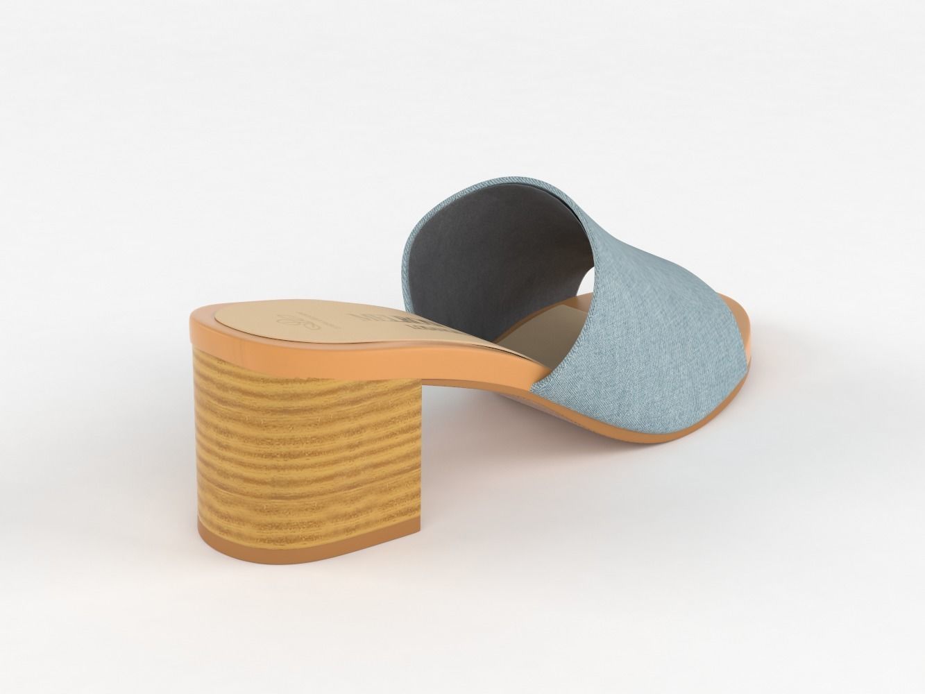 Women Slide Sandal 3D model_3