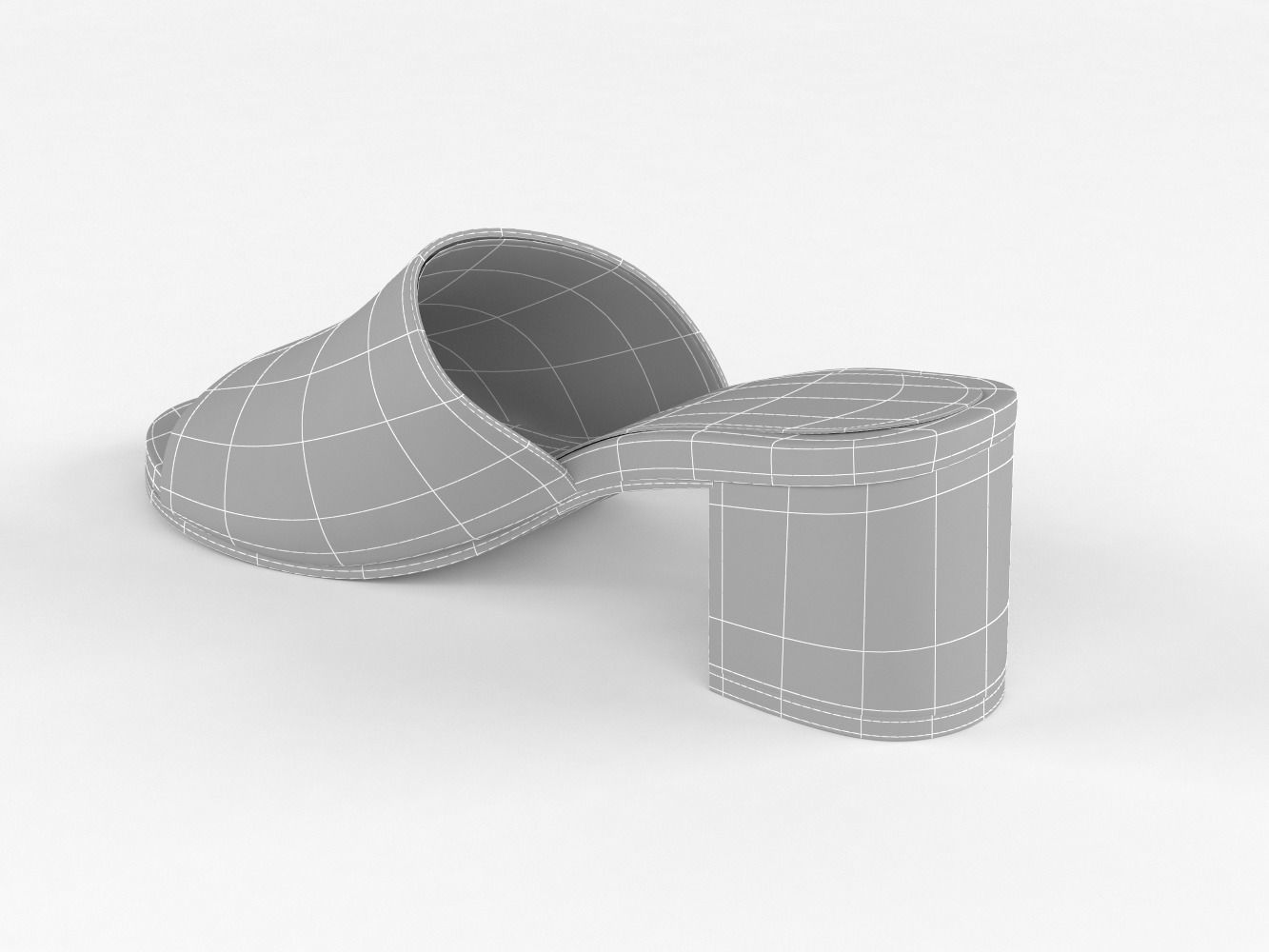 Women Slide Sandal 3D model_12