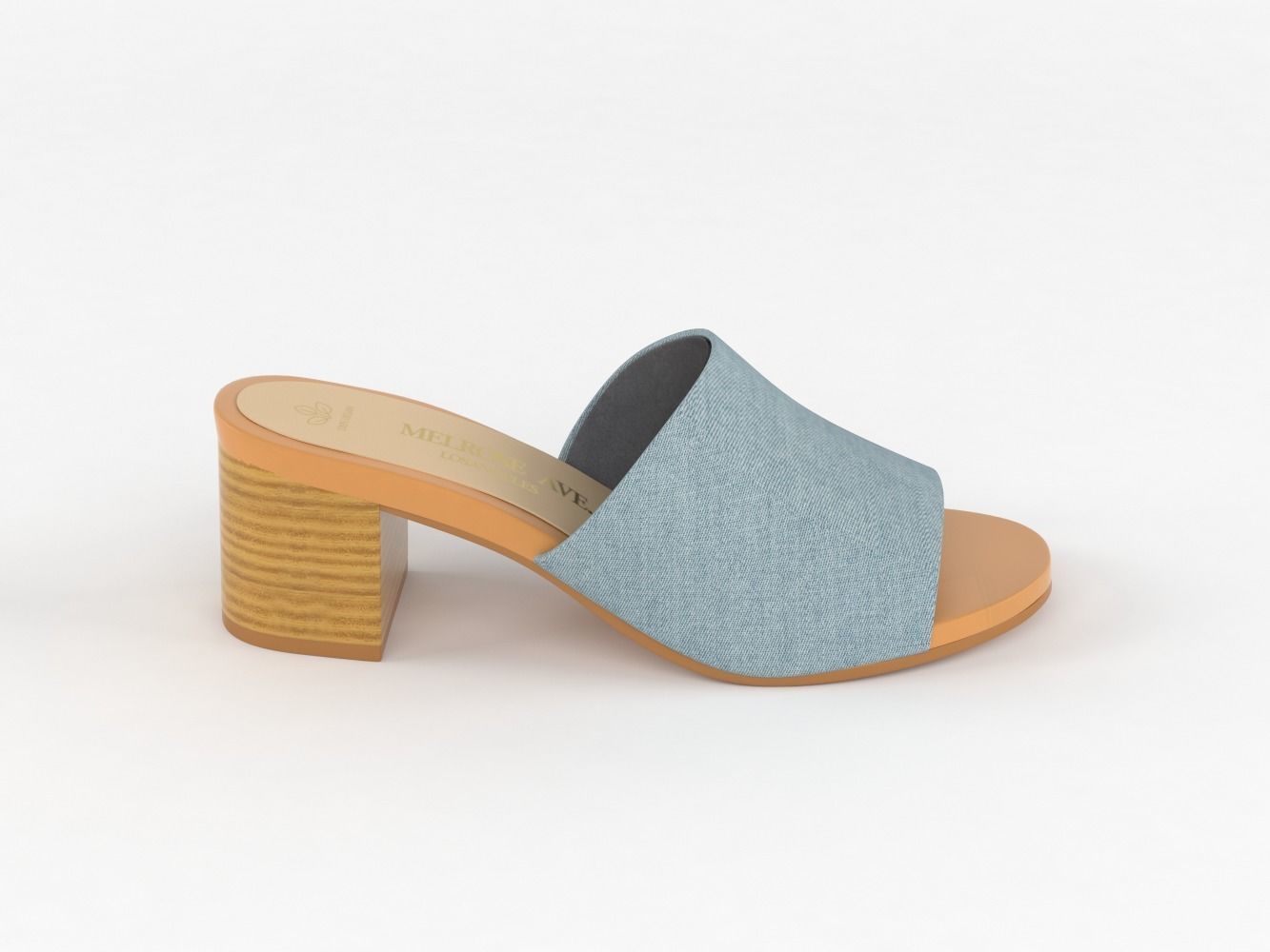 Women Slide Sandal 3D model_2