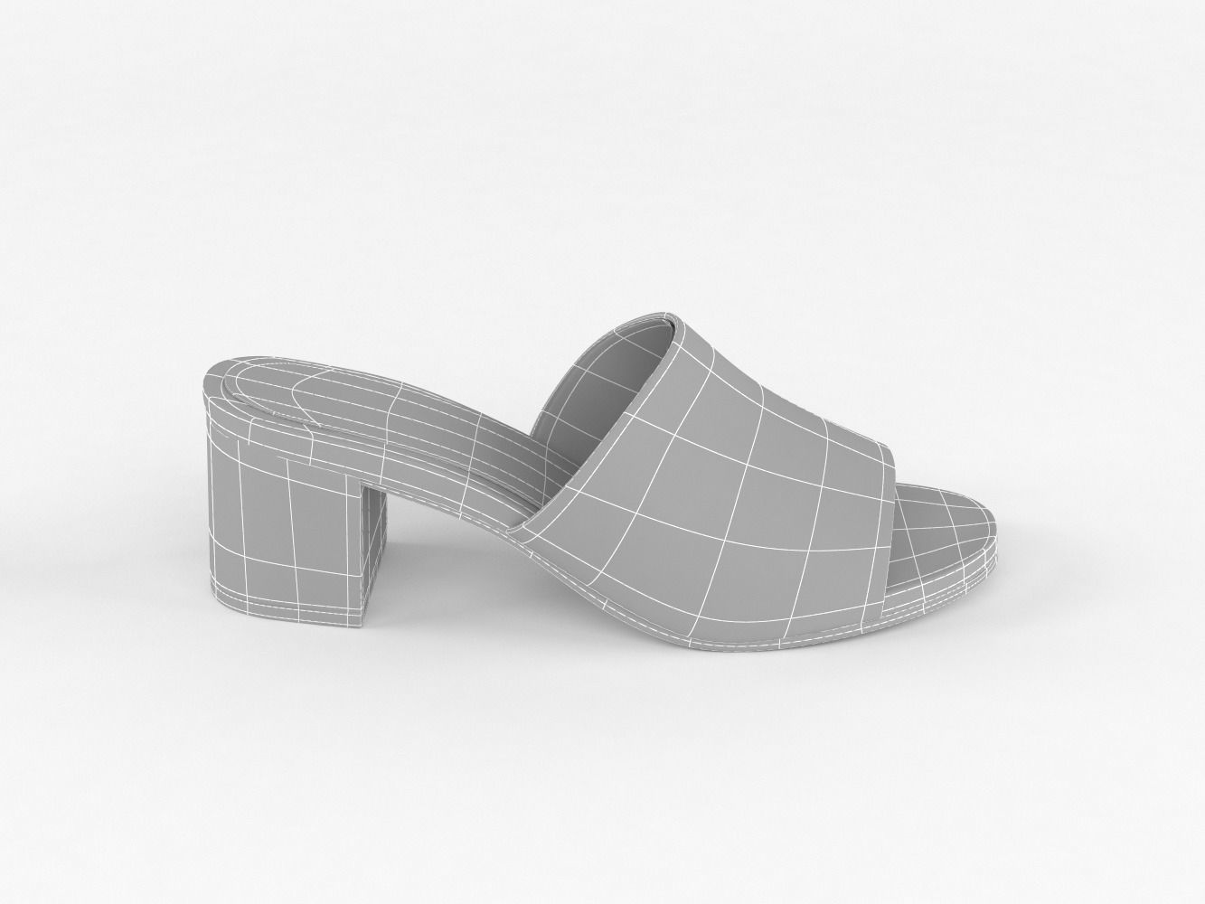 Women Slide Sandal 3D model_9
