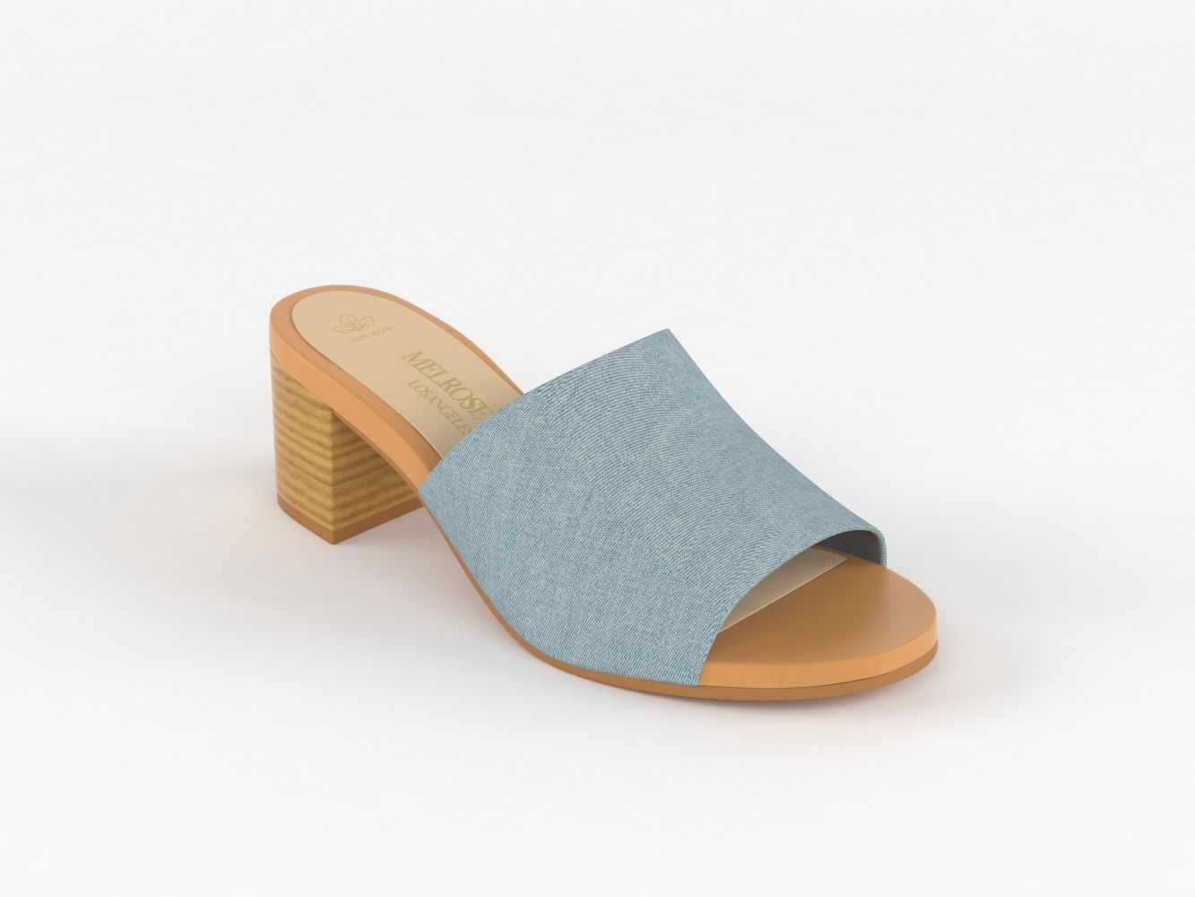 Women Slide Sandal 3D model_1