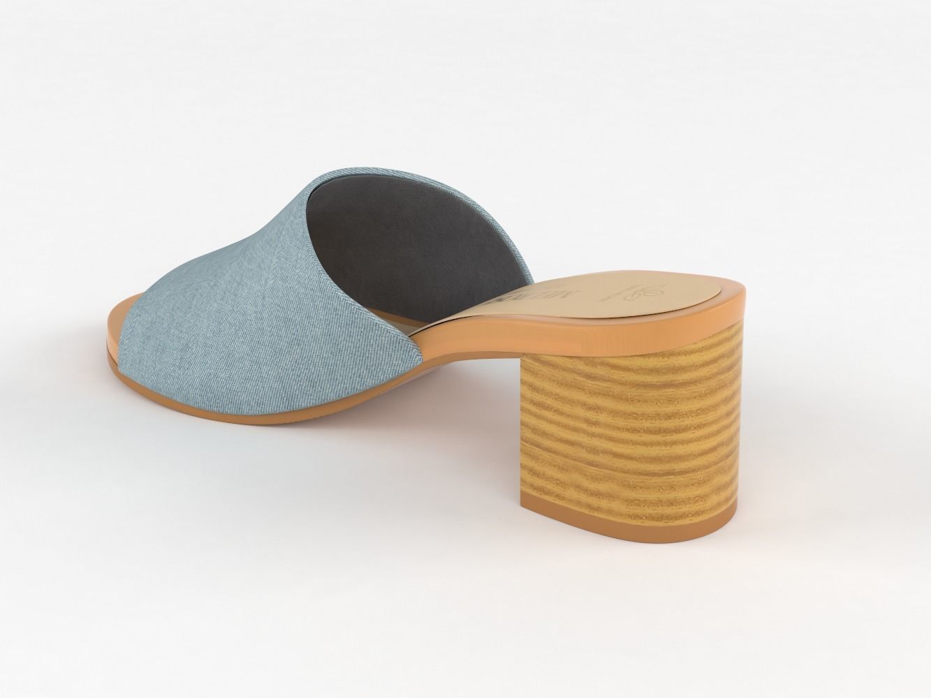 Women Slide Sandal 3D model_5