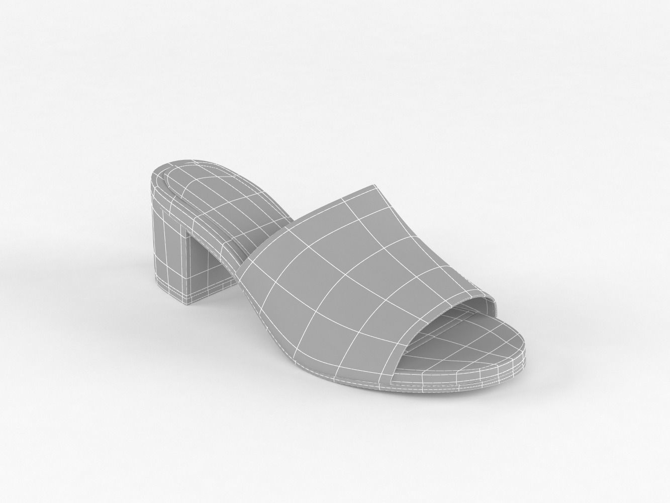 Women Slide Sandal 3D model_8