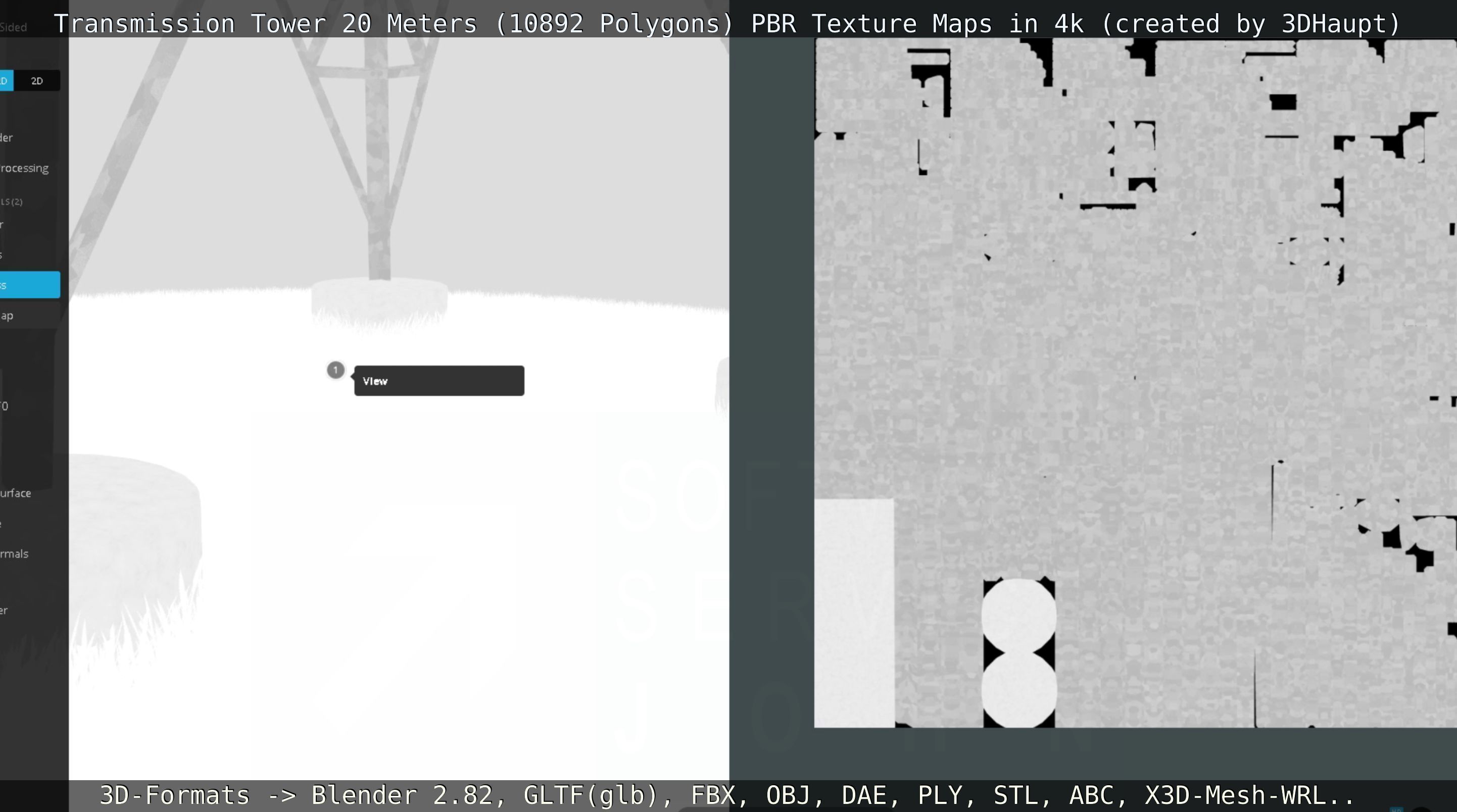 Transmission Tower 22 Meter Low-poly 3D model_132