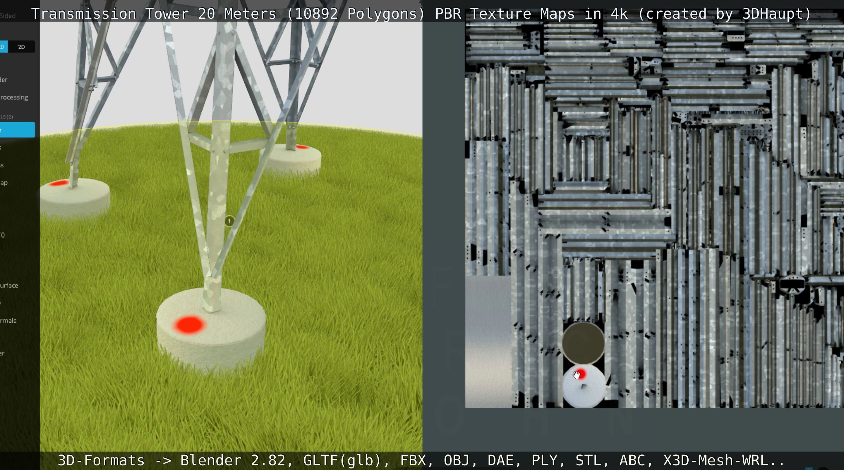Transmission Tower 22 Meter Low-poly 3D model_101