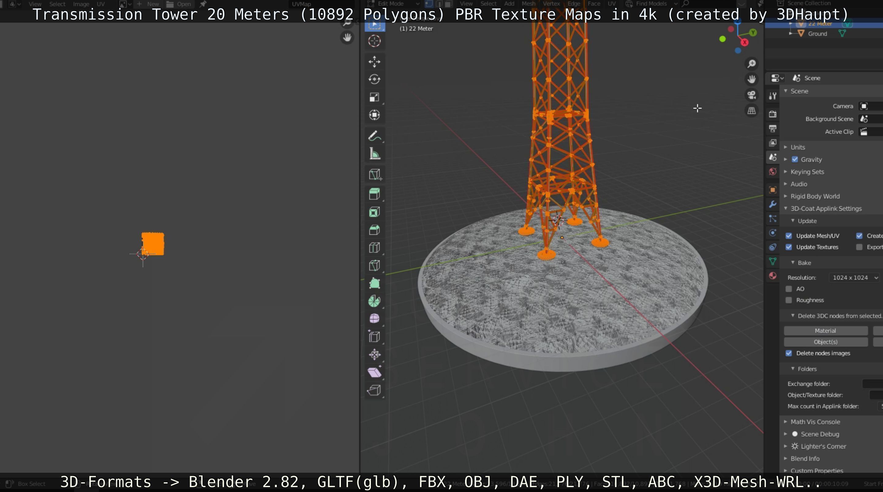 Transmission Tower 22 Meter Low-poly 3D model_69