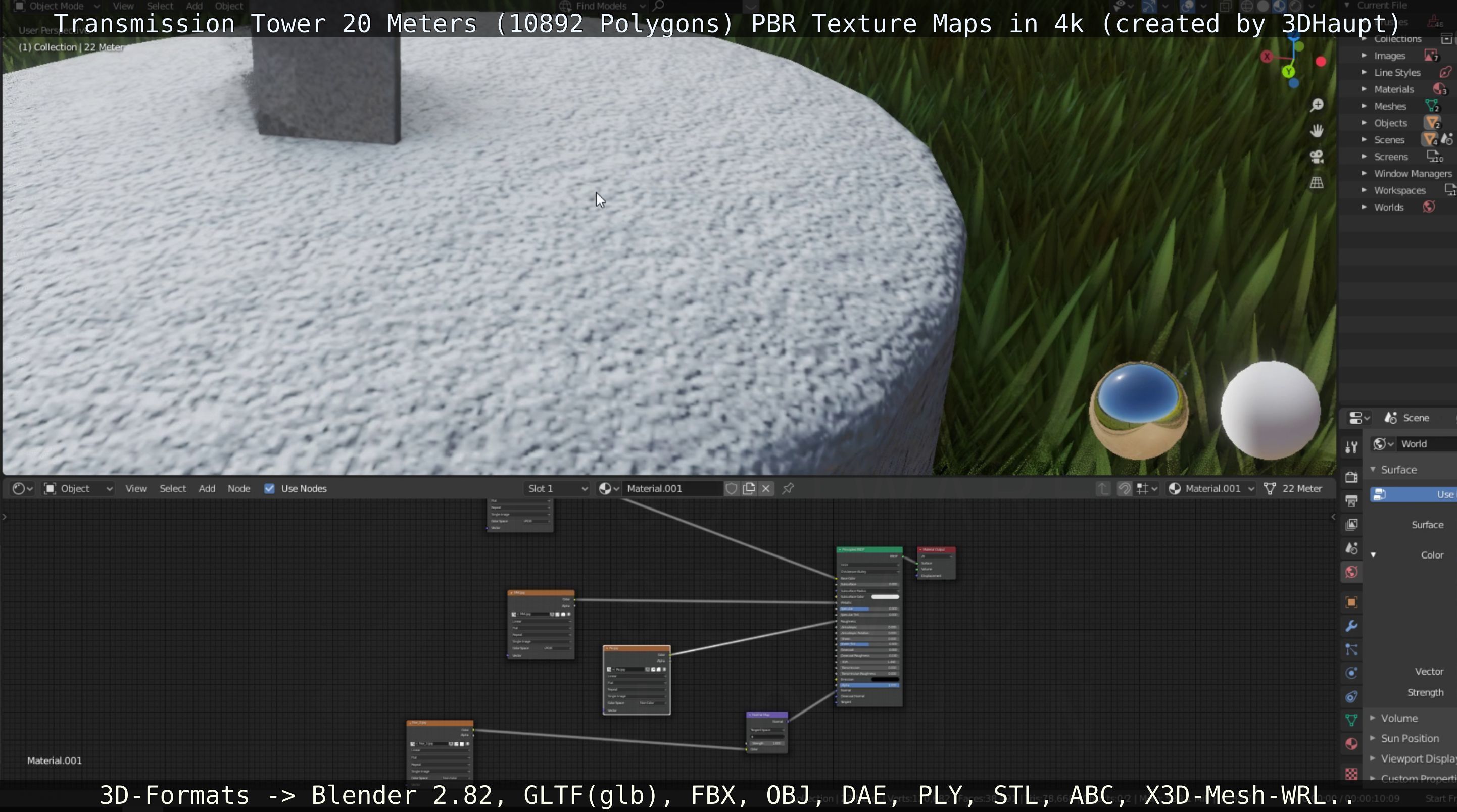 Transmission Tower 22 Meter Low-poly 3D model_32