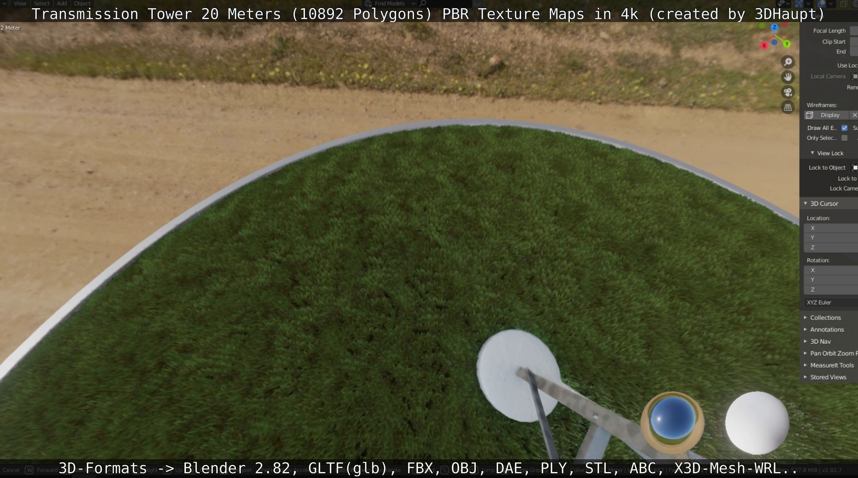 Transmission Tower 22 Meter Low-poly 3D model_73