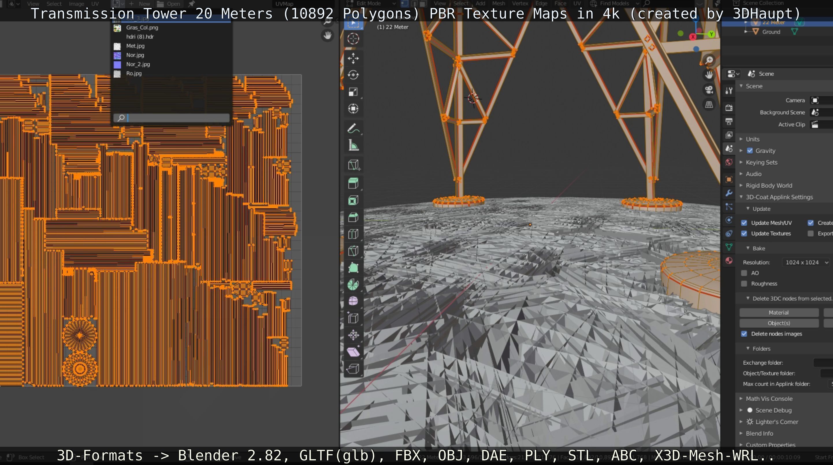Transmission Tower 22 Meter Low-poly 3D model_71