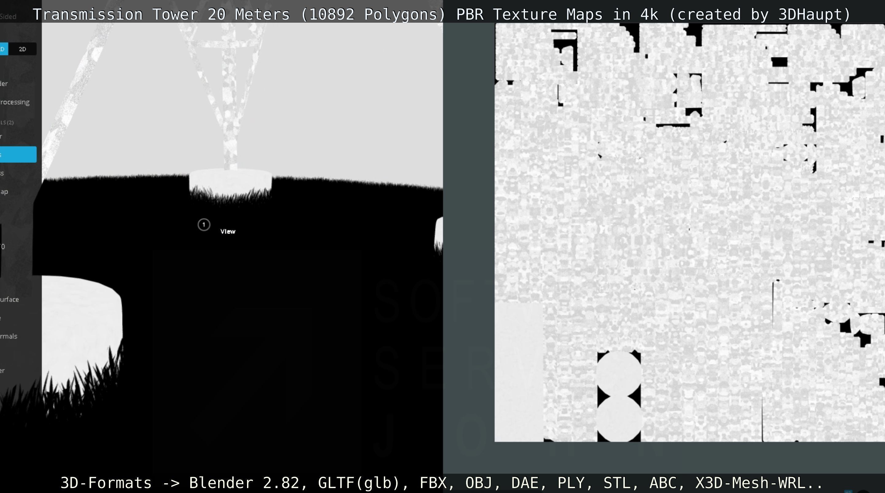 Transmission Tower 22 Meter Low-poly 3D model_127