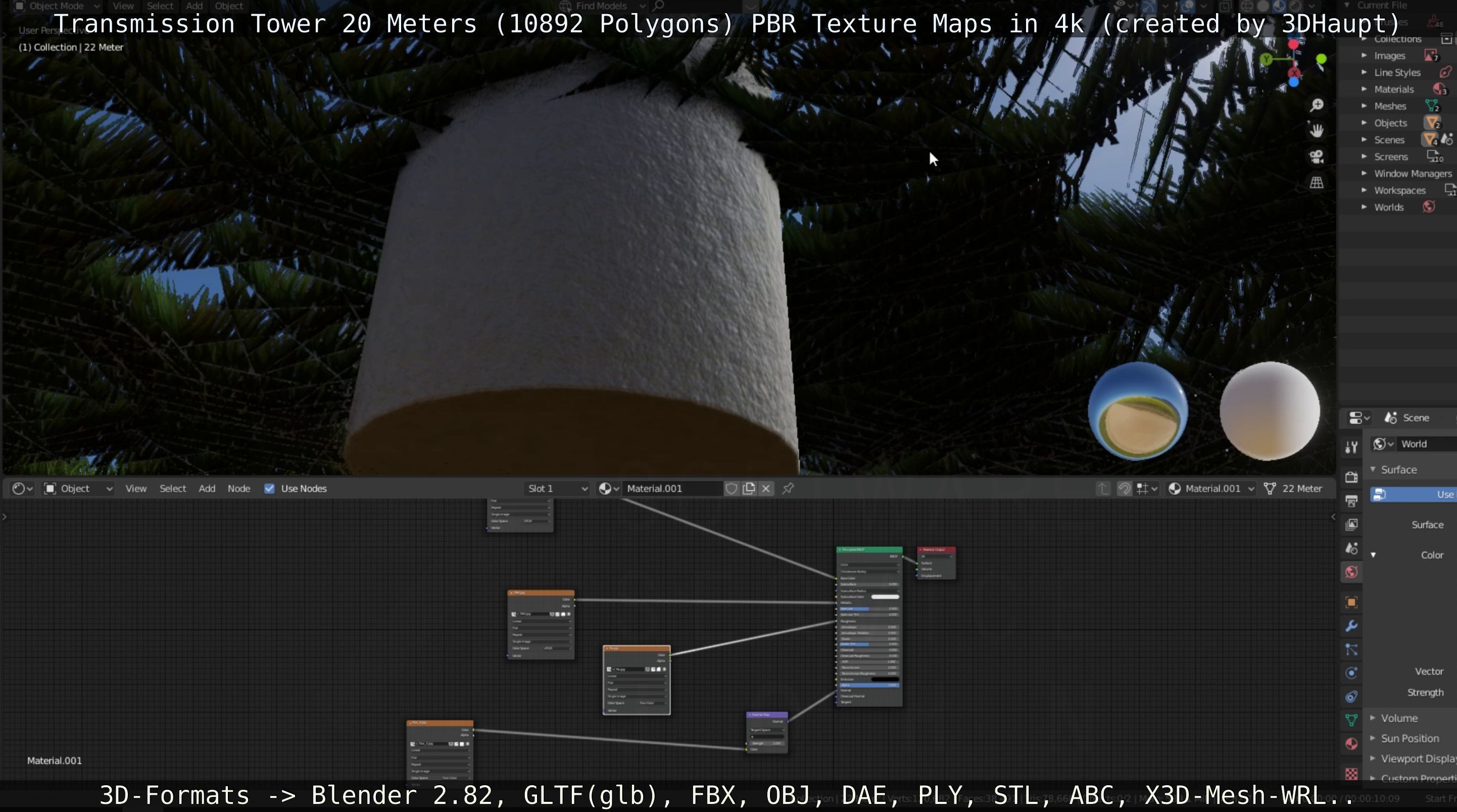 Transmission Tower 22 Meter Low-poly 3D model_31