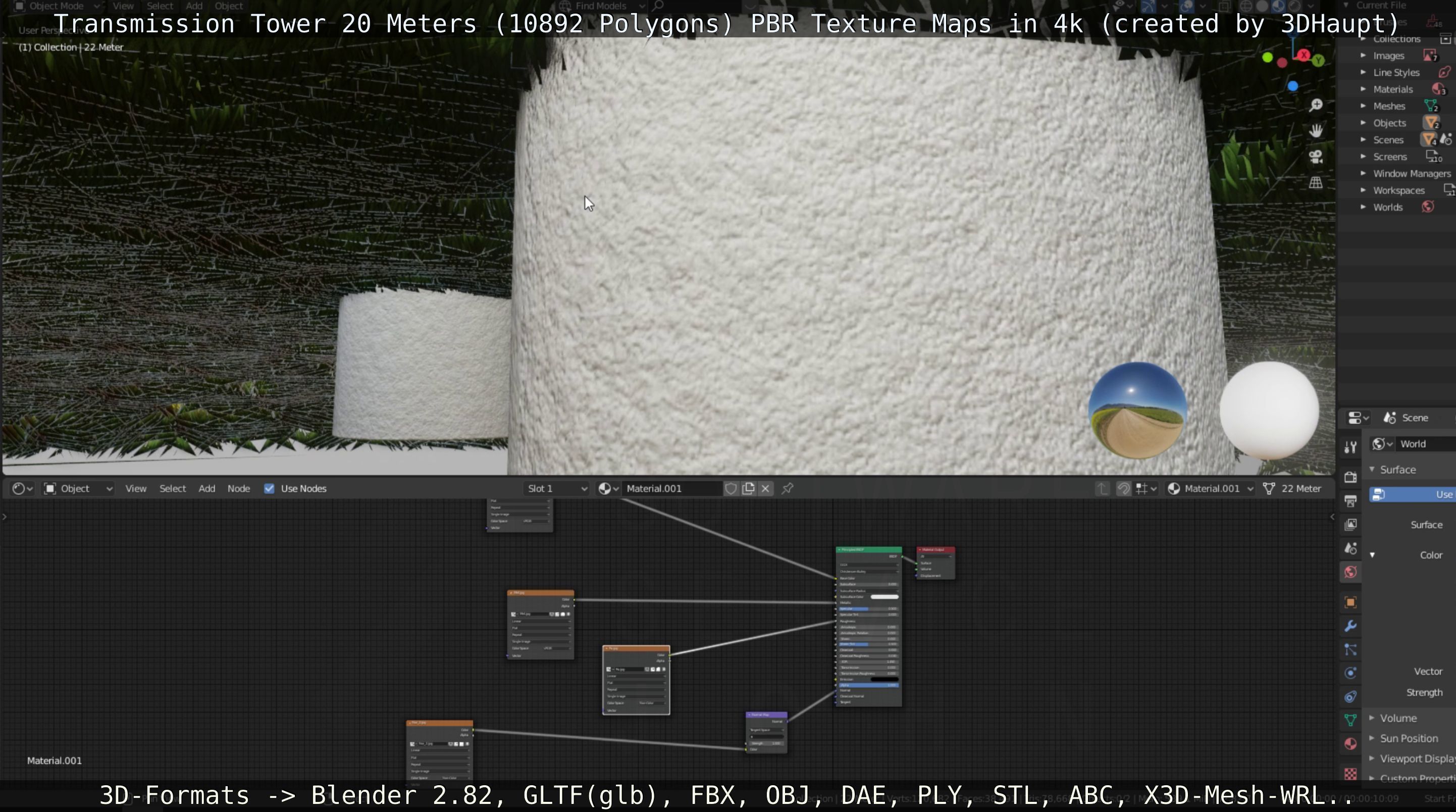 Transmission Tower 22 Meter Low-poly 3D model_23