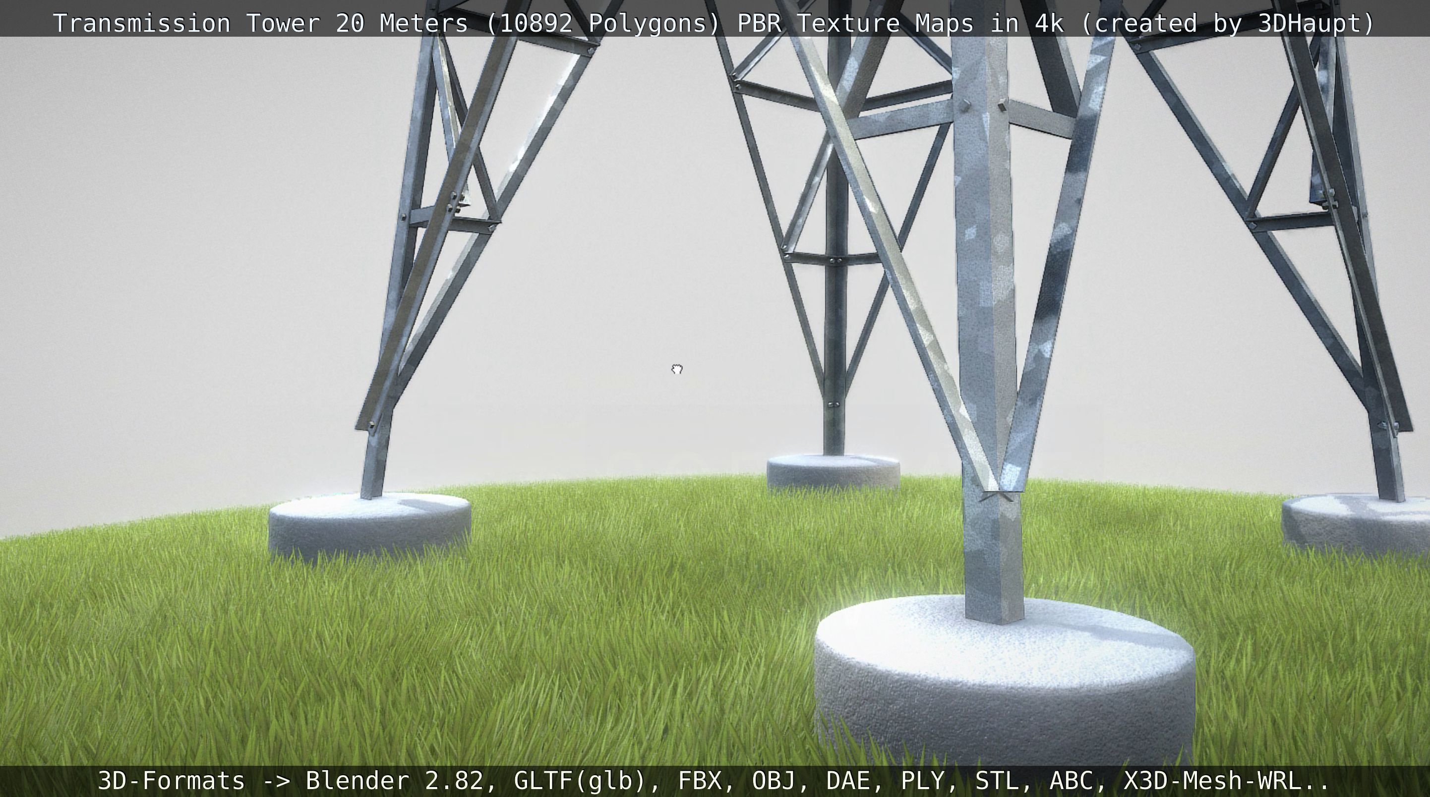 Transmission Tower 22 Meter Low-poly 3D model_146