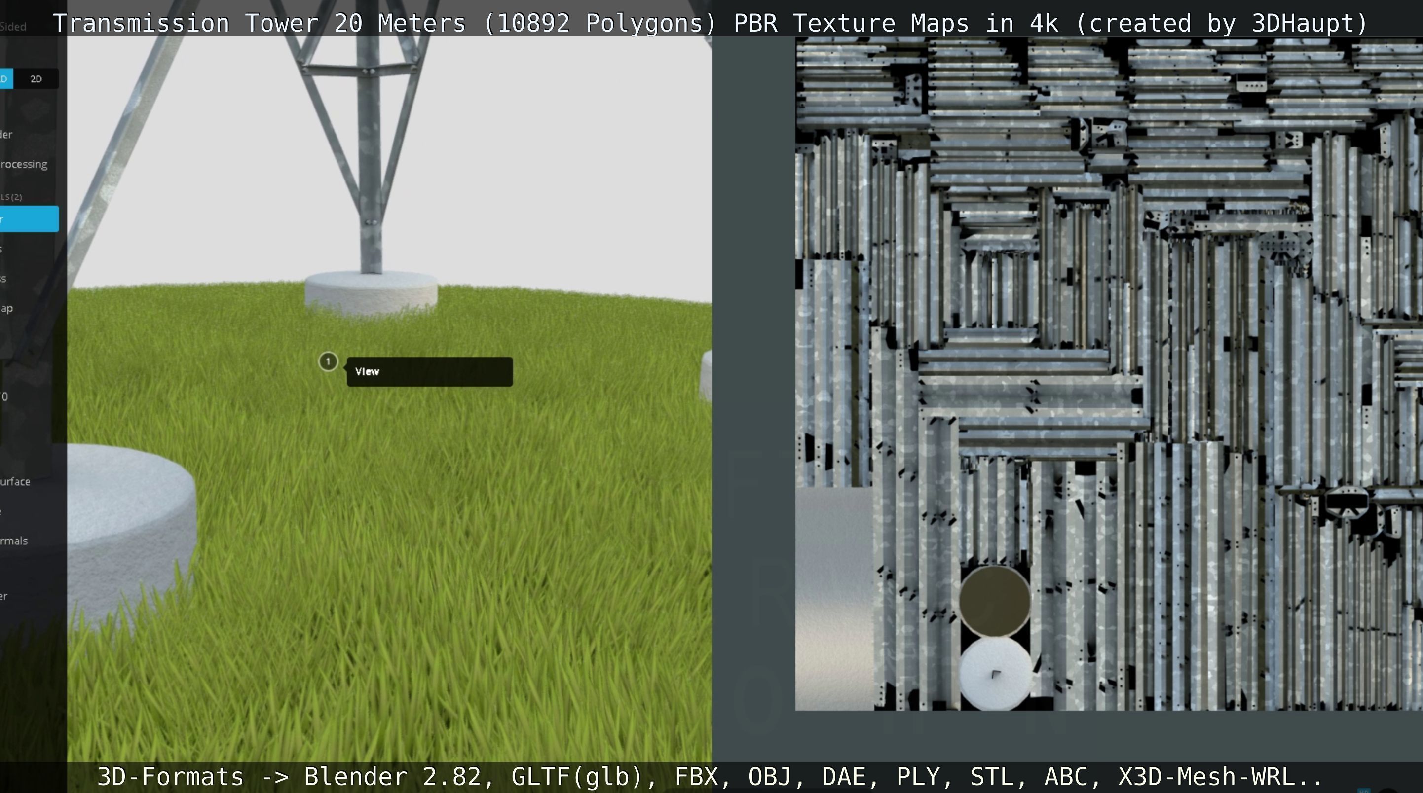 Transmission Tower 22 Meter Low-poly 3D model_119