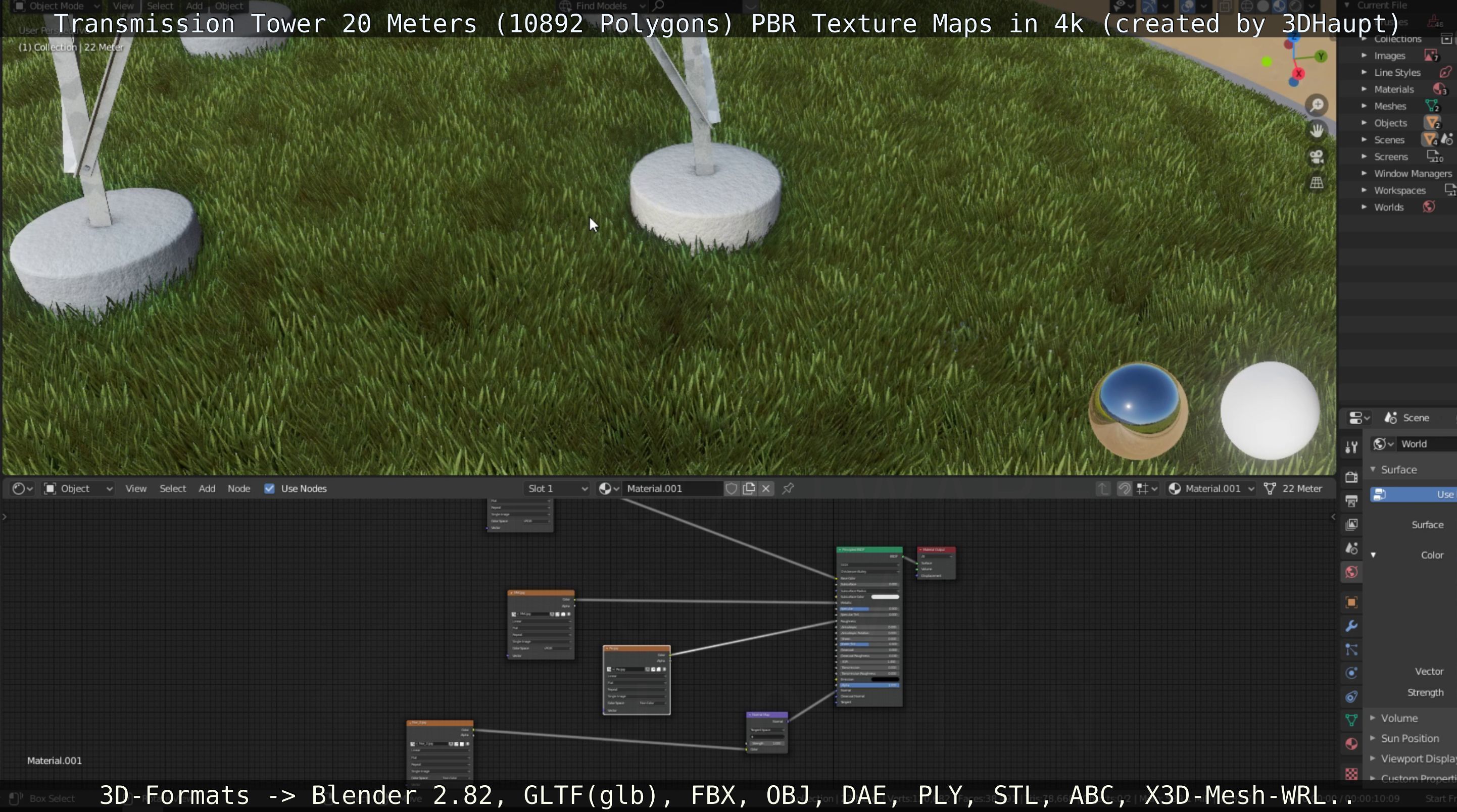 Transmission Tower 22 Meter Low-poly 3D model_34