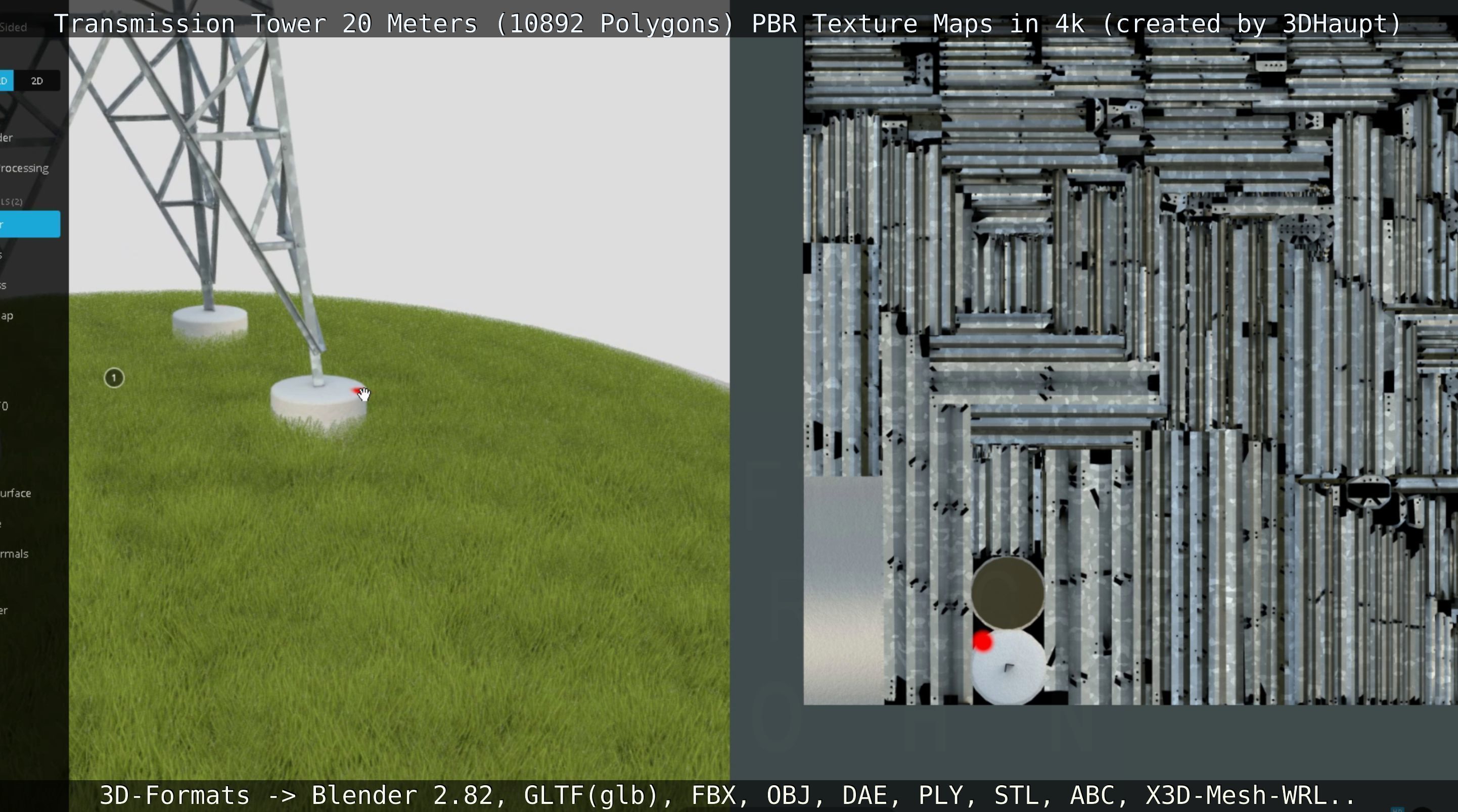 Transmission Tower 22 Meter Low-poly 3D model_97