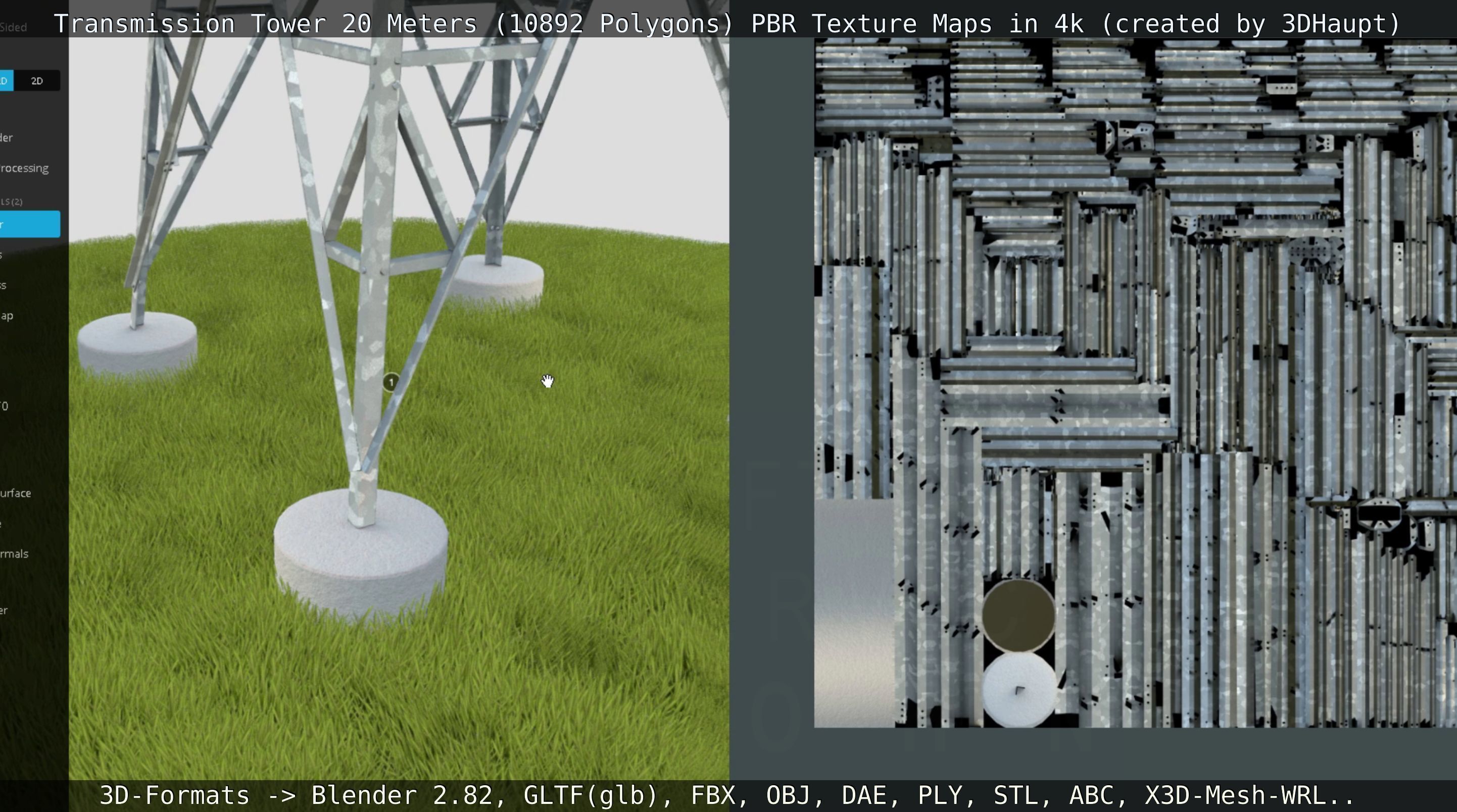 Transmission Tower 22 Meter Low-poly 3D model_96