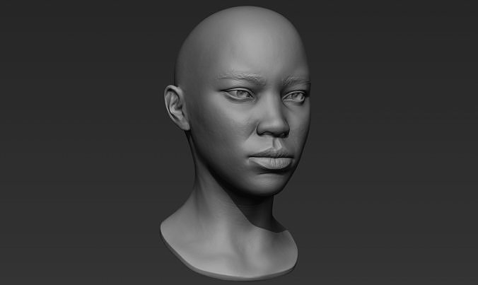 3D Printable Female Head 1 3D model