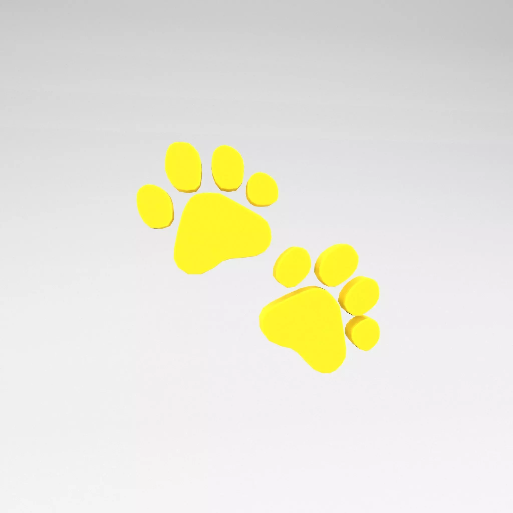 Paw Prints v1 005 Low-poly 3D model