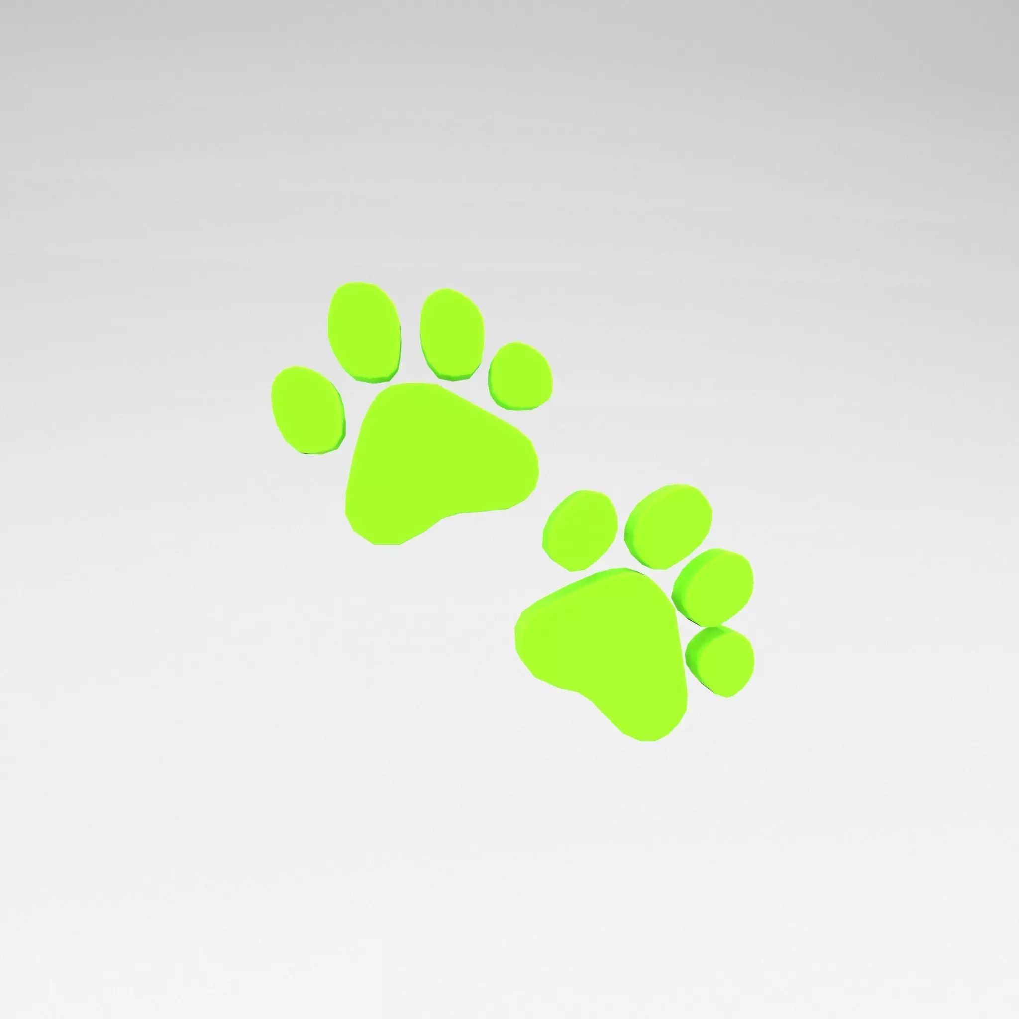 Paw Prints v1 006 Low-poly 3D model