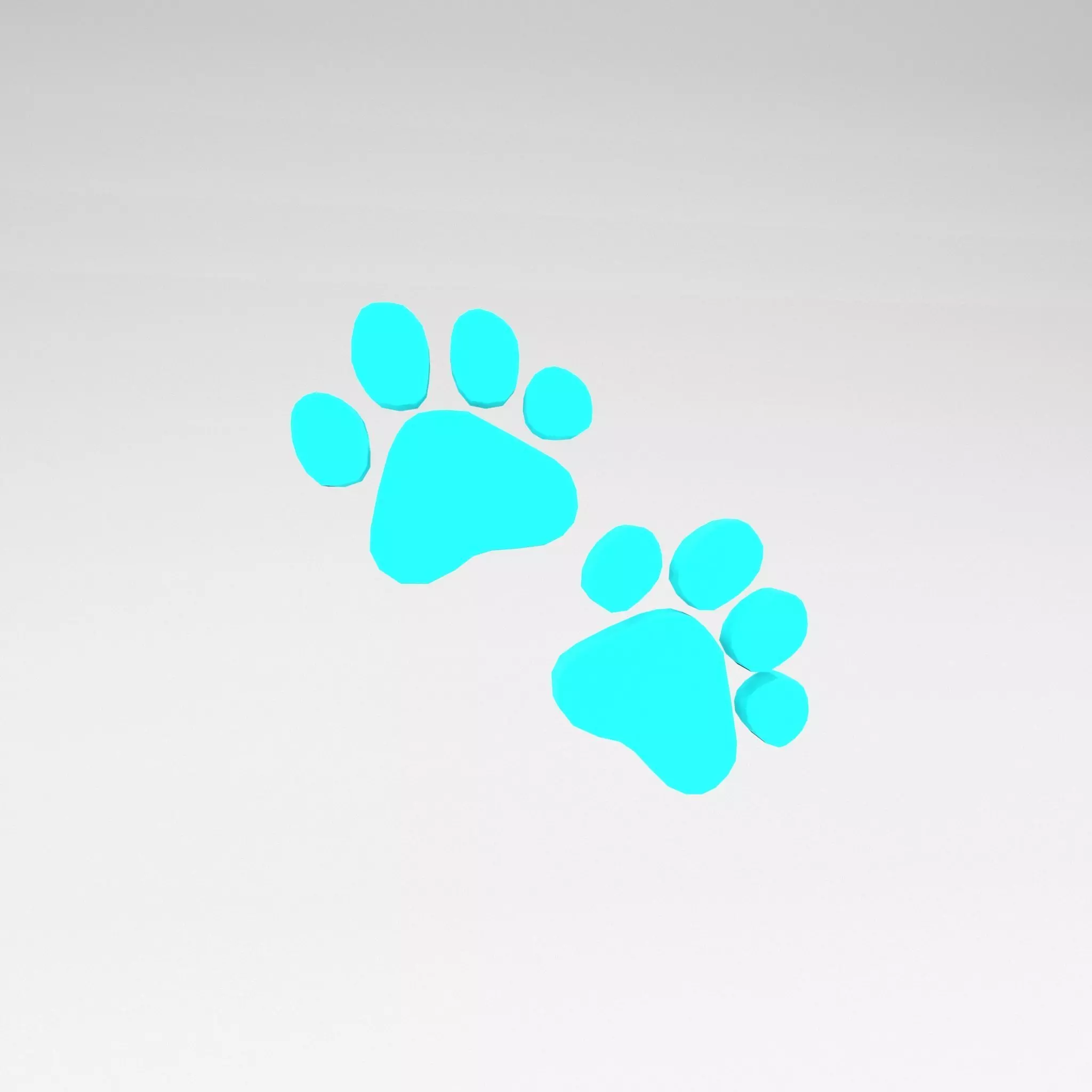Paw Prints v1 007 Low-poly 3D model_0