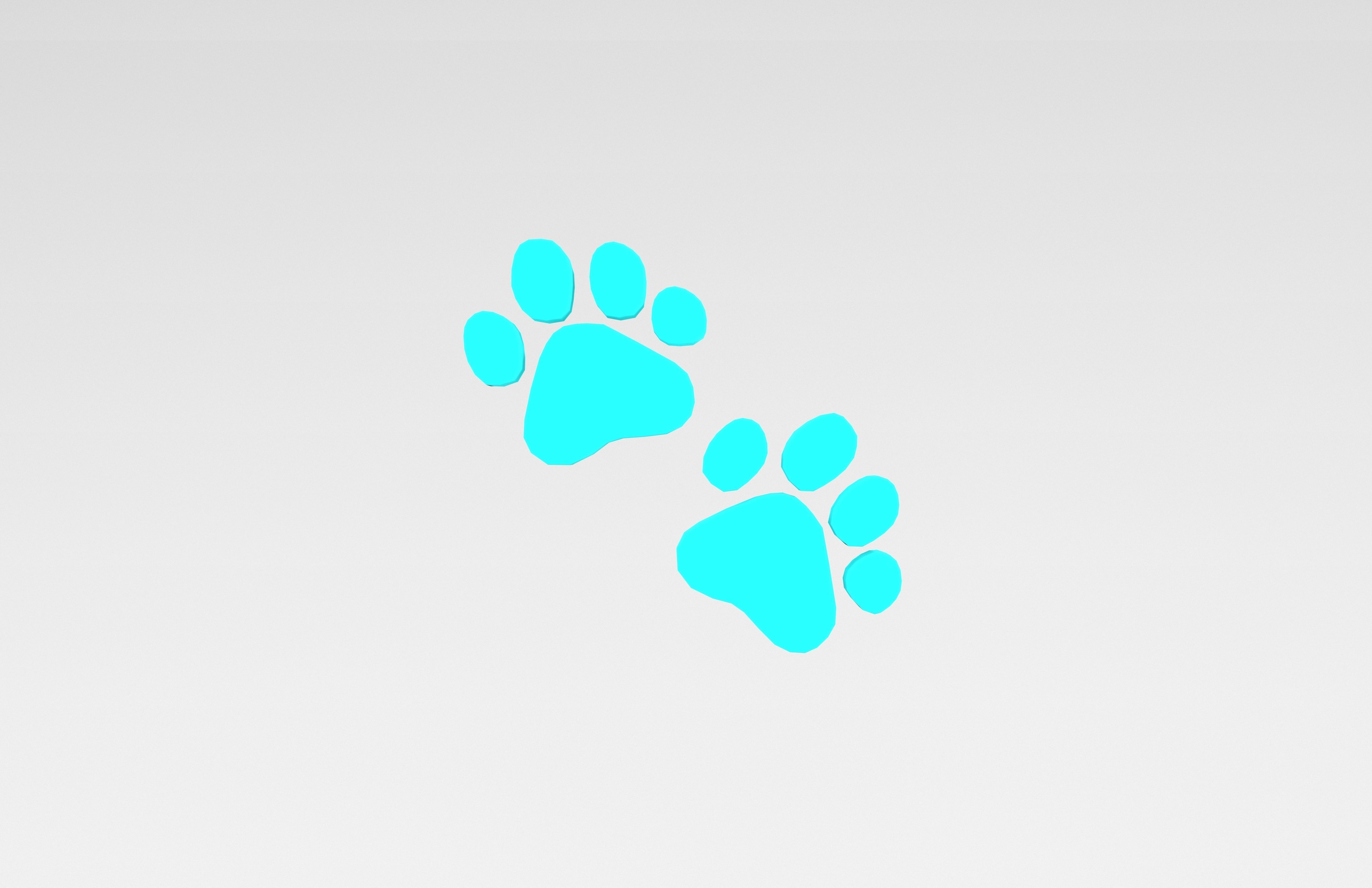 Paw Prints v1 007 Low-poly 3D model_1