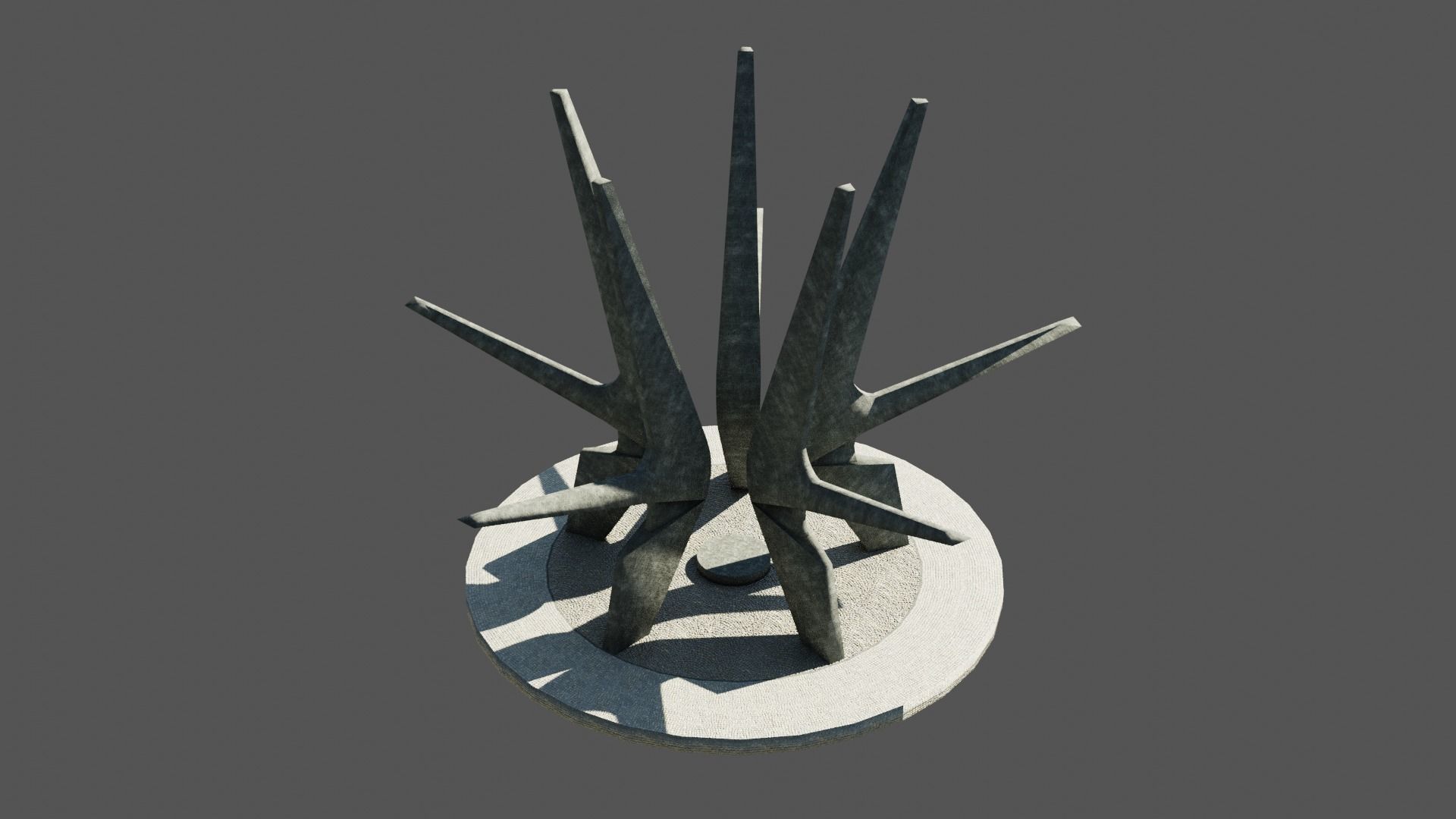 Kosmaj Monument Low-poly 3D model_2