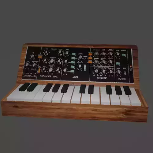 MOOG BASS SYNTH Low-poly 3D model