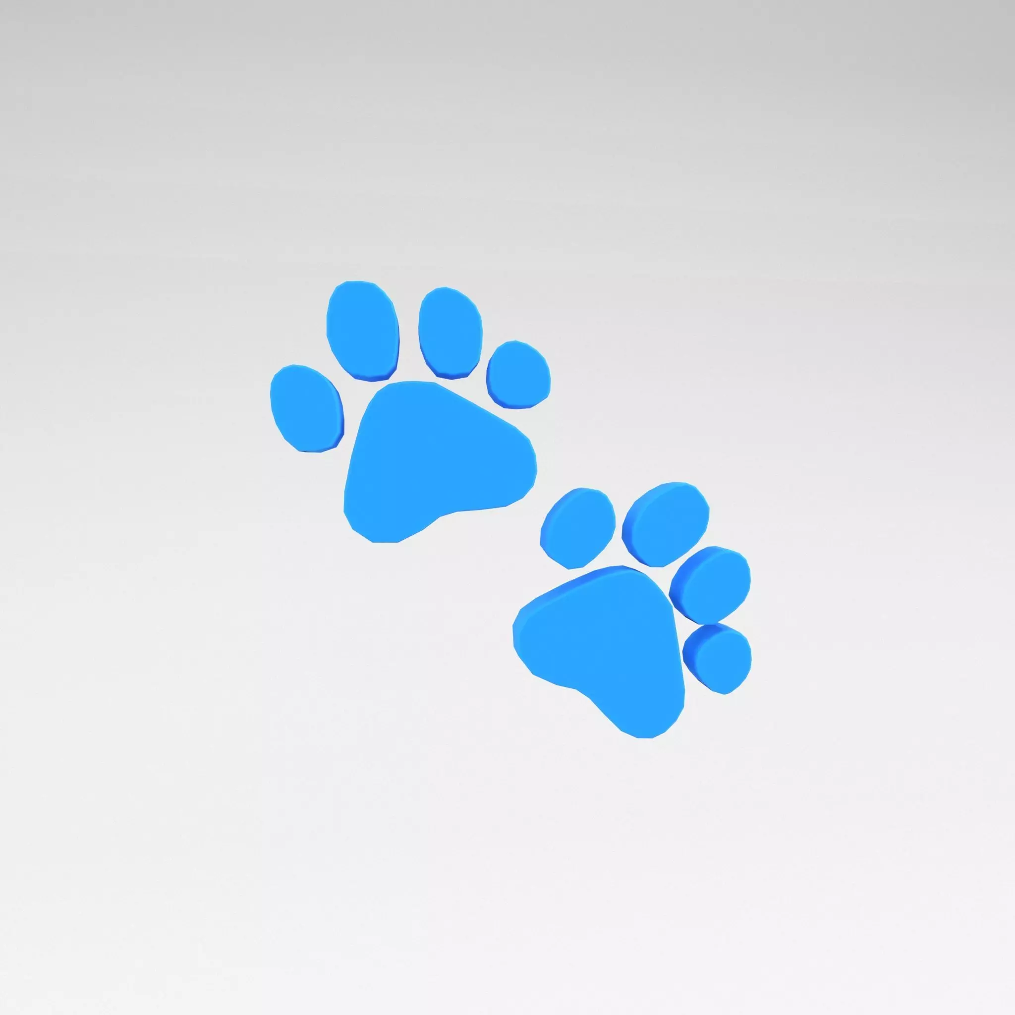 Paw Prints v1 008 Low-poly 3D model_0