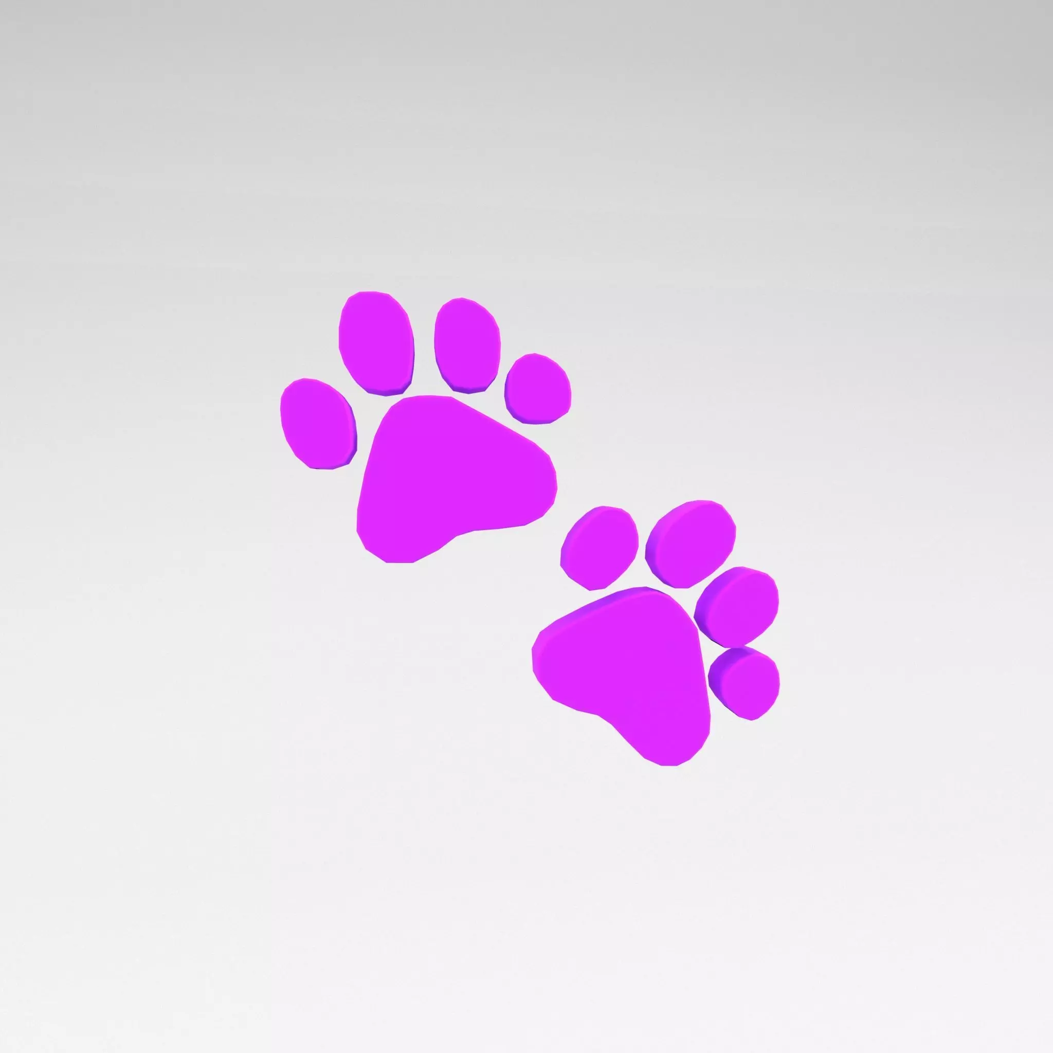 Paw Prints v1 009 Low-poly 3D model_0