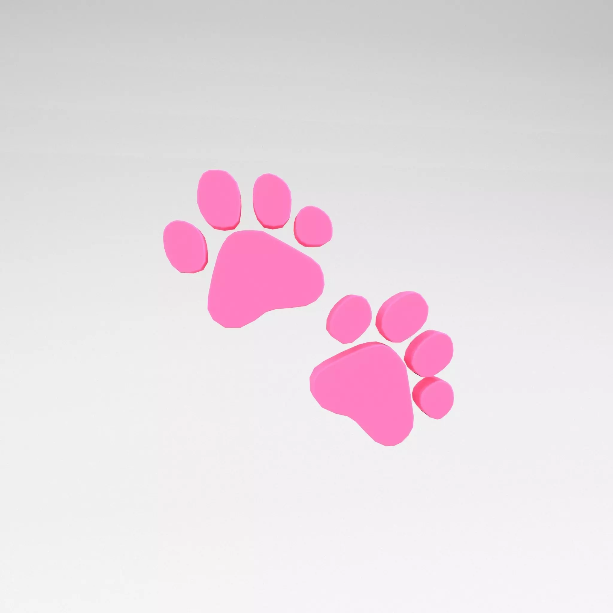 Paw Prints v1 010 Low-poly 3D model