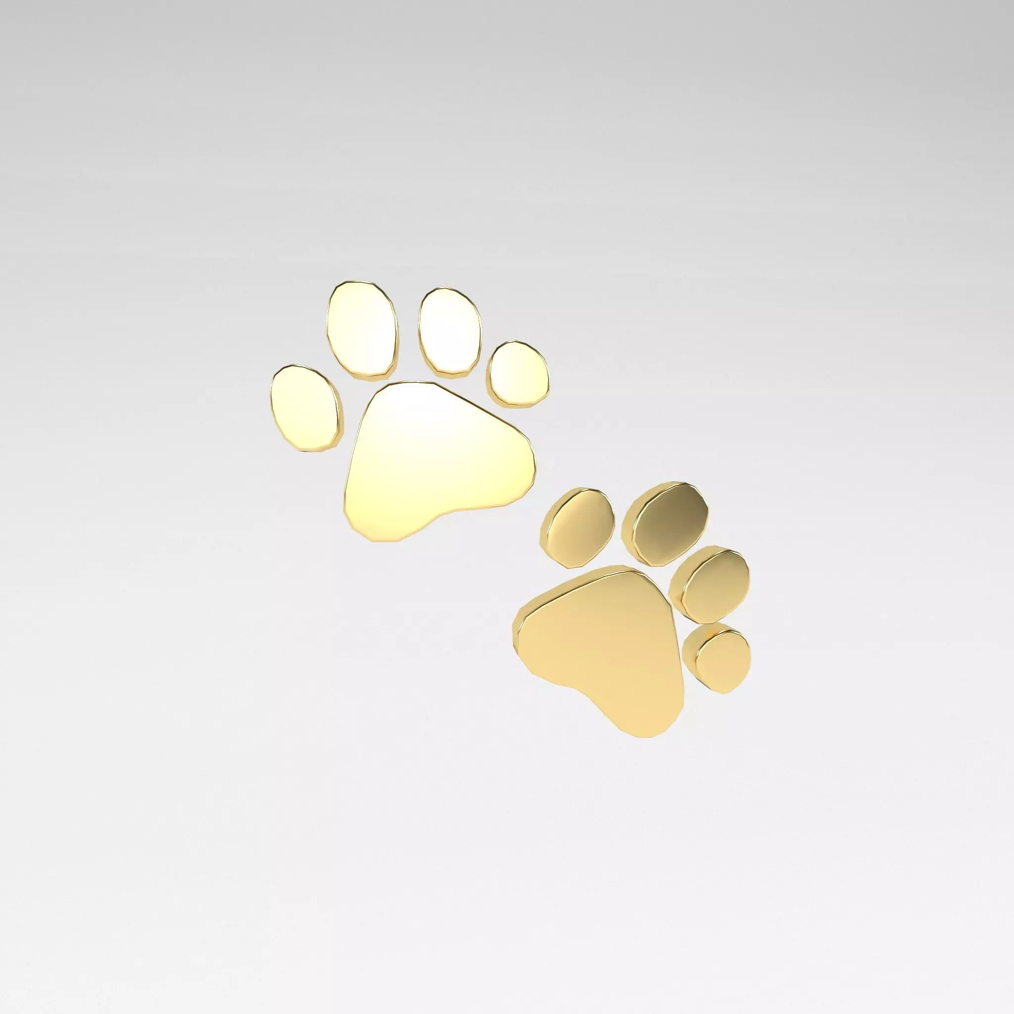 Paw Prints v1 011 Low-poly 3D model