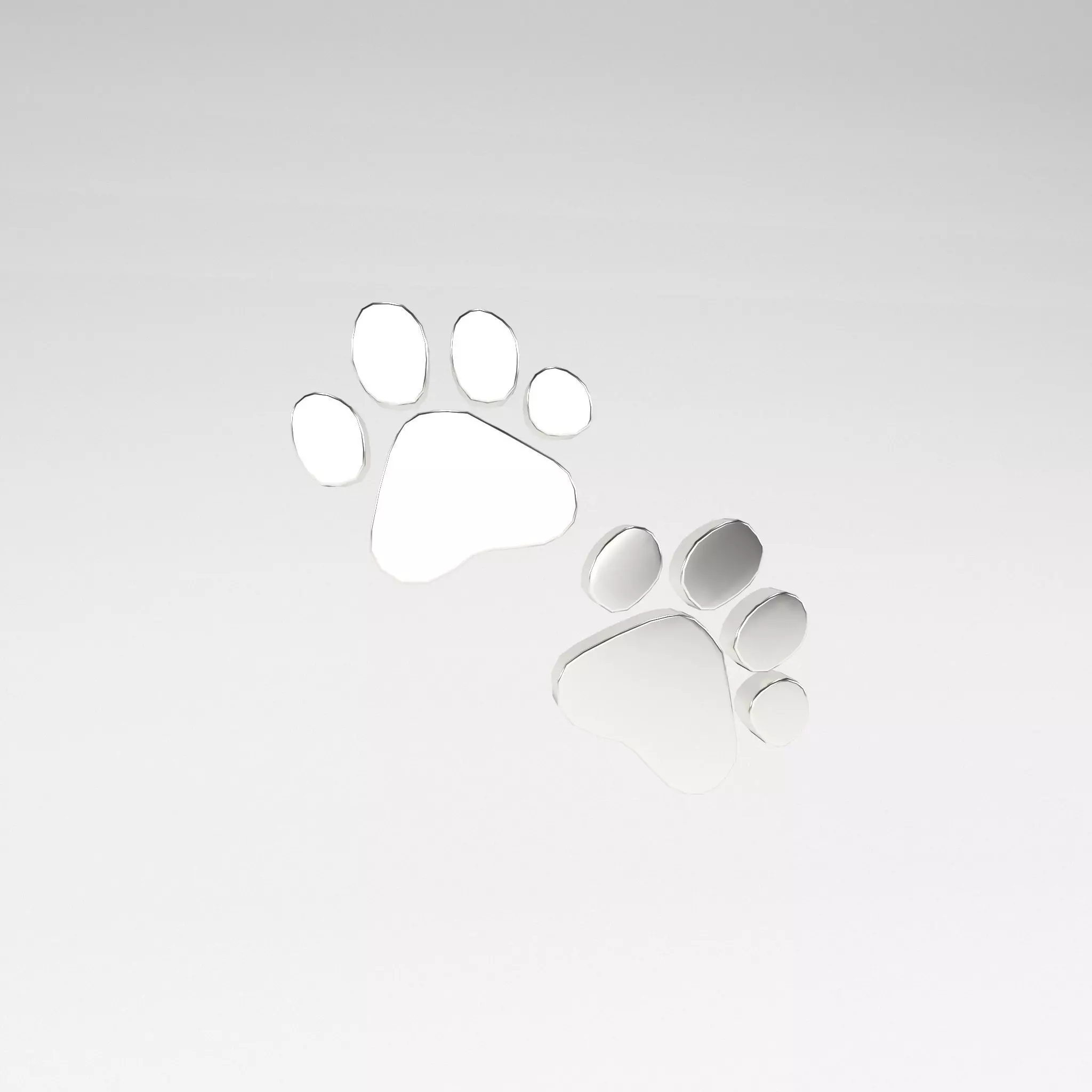 Paw Prints v1 012 Low-poly 3D model
