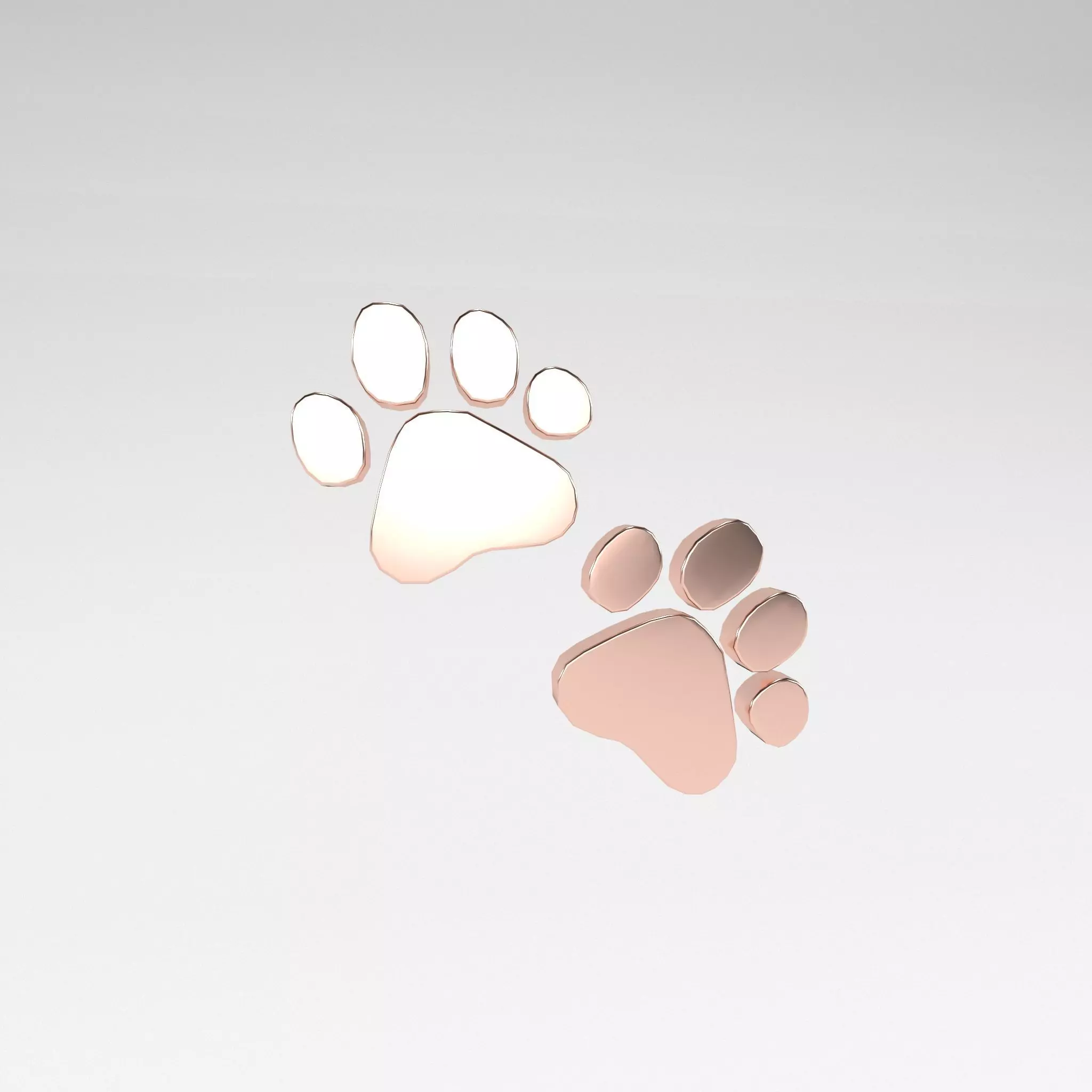 Paw Prints v1 013 Low-poly 3D model