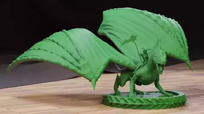 Dragon with Dragon rider