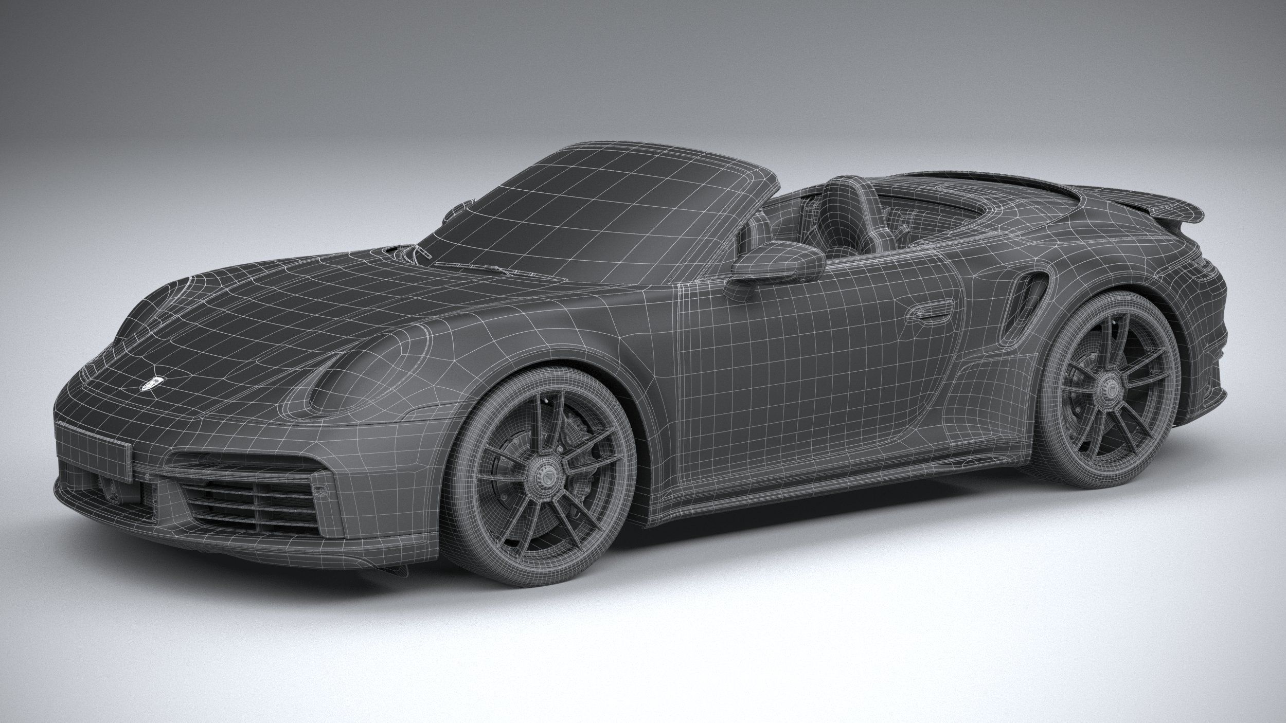 Porsche 911 Turbo S Cabrio 2021 3D model_43
