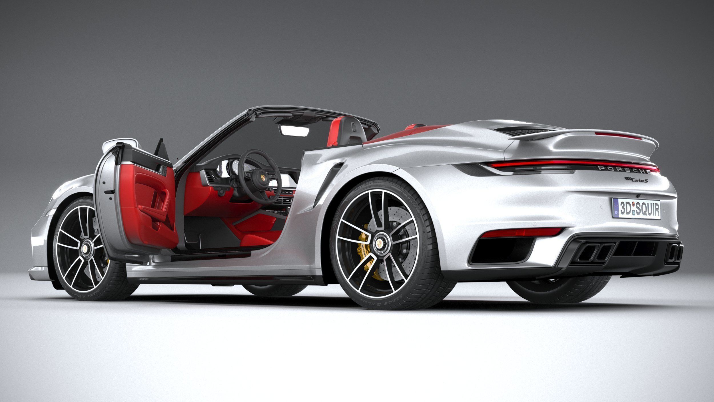 Porsche 911 Turbo S Cabrio 2021 3D model_21