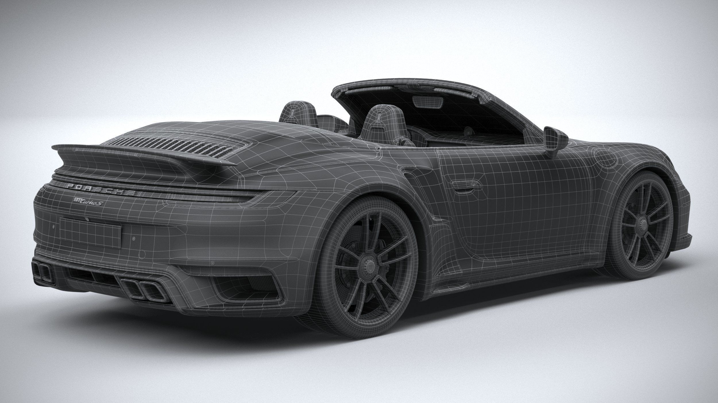 Porsche 911 Turbo S Cabrio 2021 3D model_44