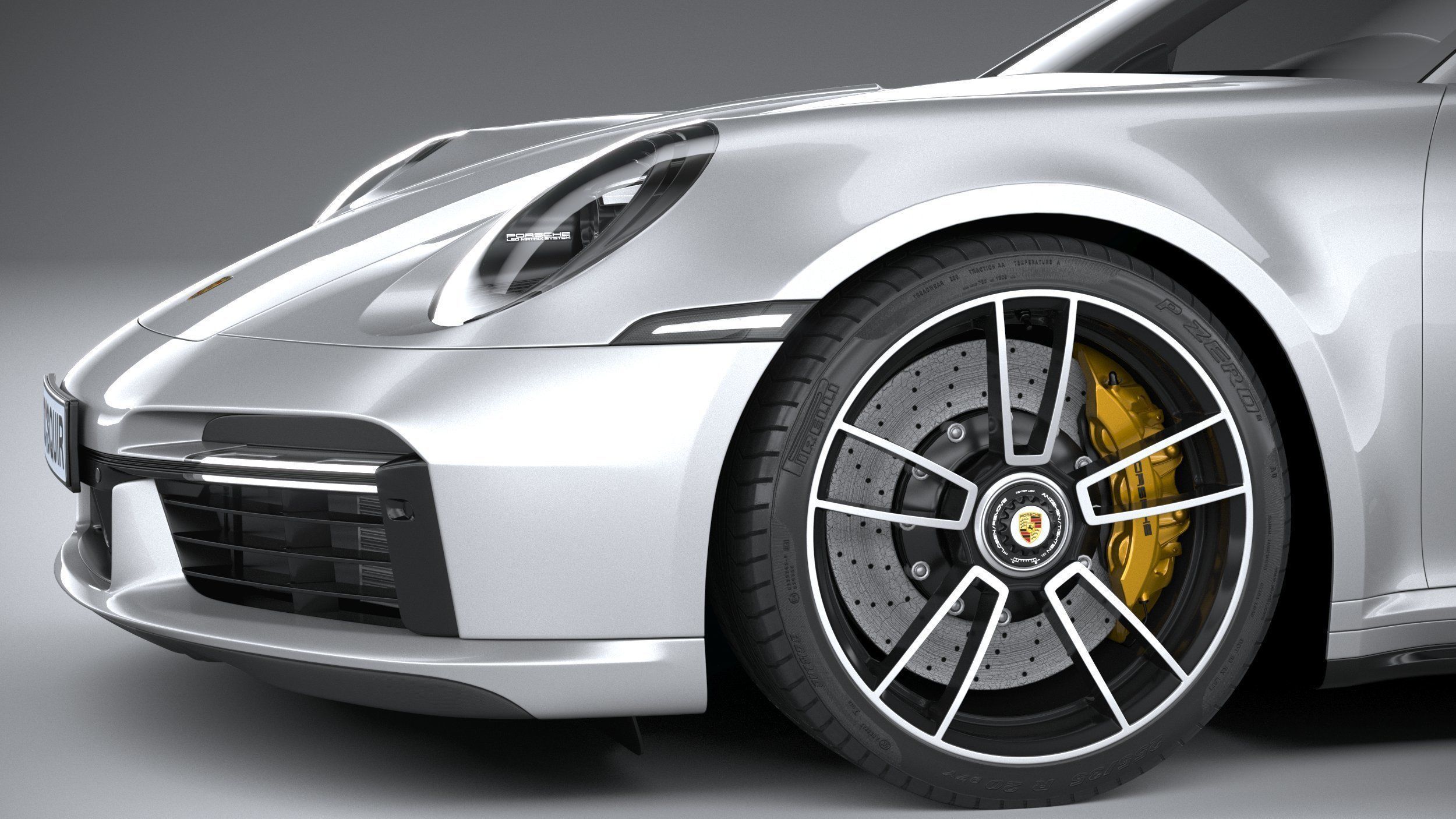 Porsche 911 Turbo S Cabrio 2021 3D model_3