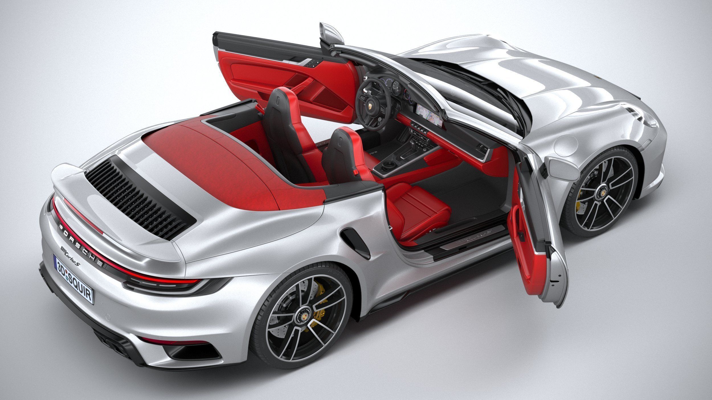 Porsche 911 Turbo S Cabrio 2021 3D model_23