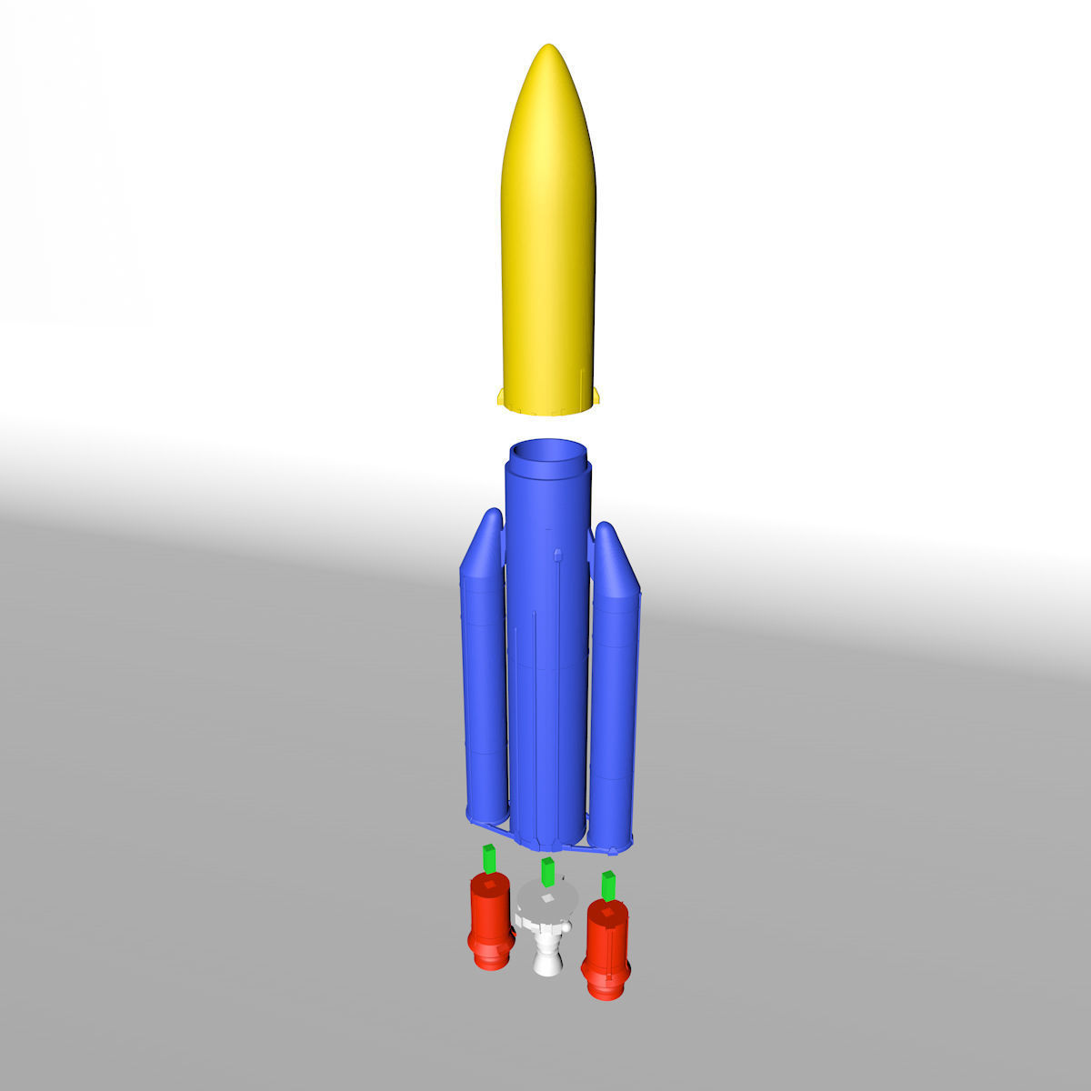 Ariane 5 rocket 3D print model_4