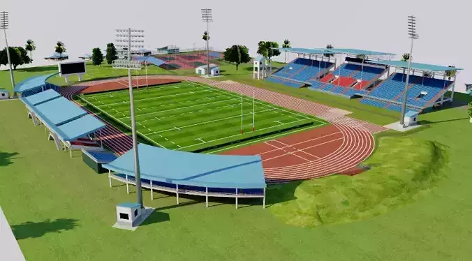 Apia Park Stadium - Samoa 3D model