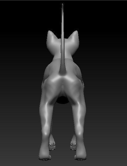 sphinx cat Low-poly 3D model_2